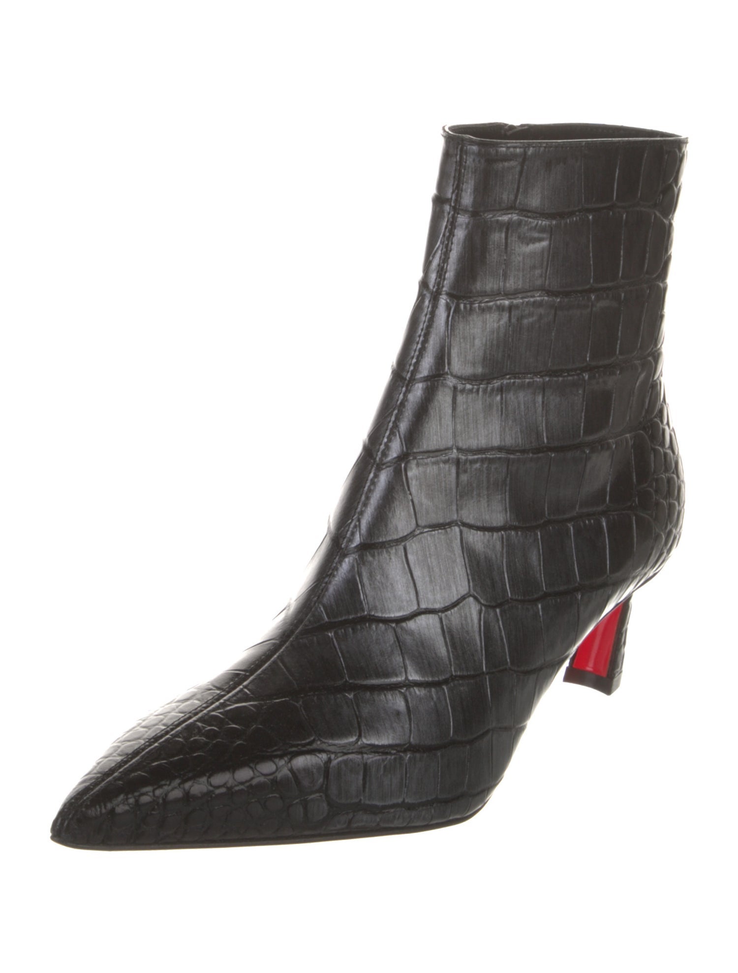 Christian Louboutin Embossed Leather Chelsea Boots