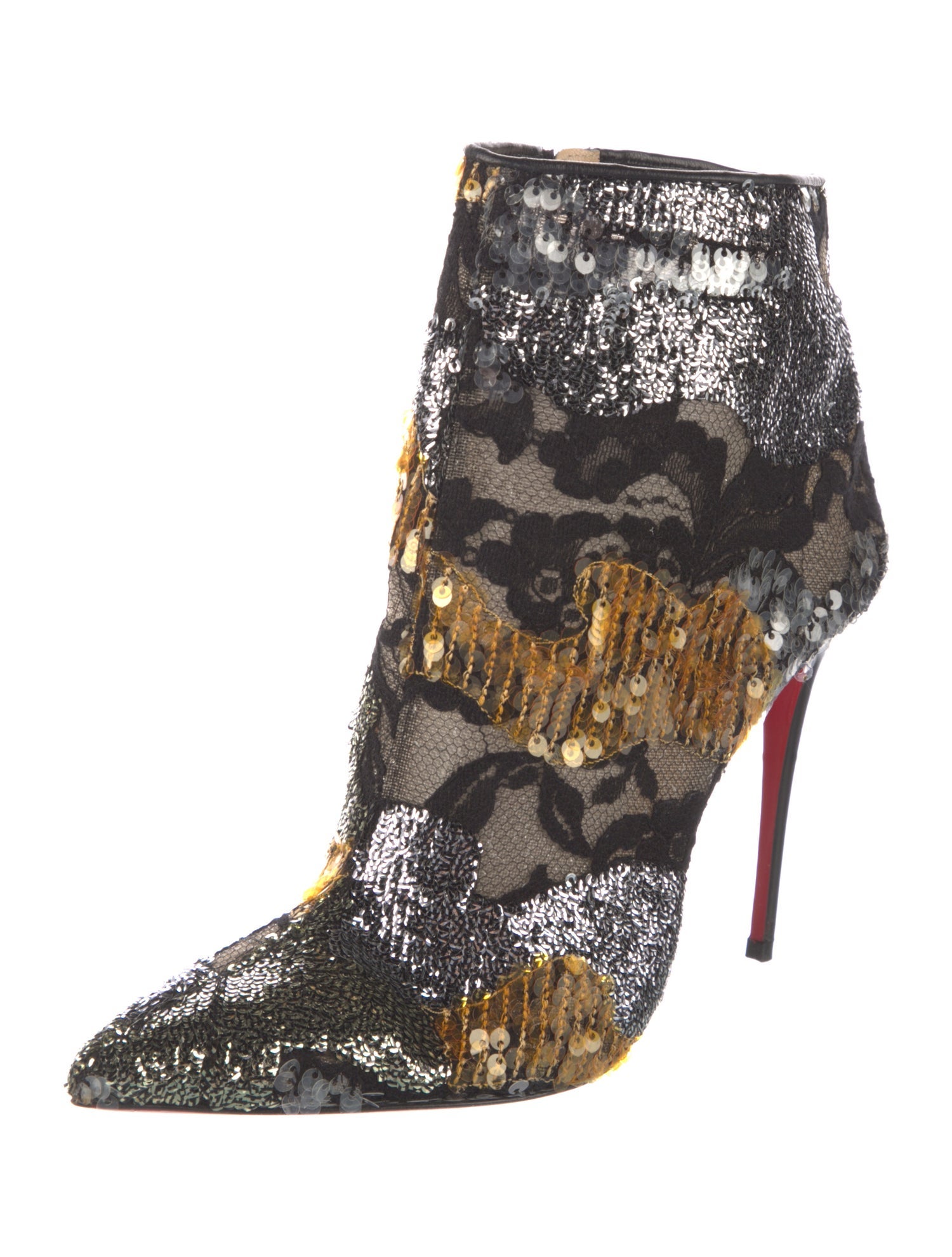 Christian Louboutin Sequins Patterned Boots