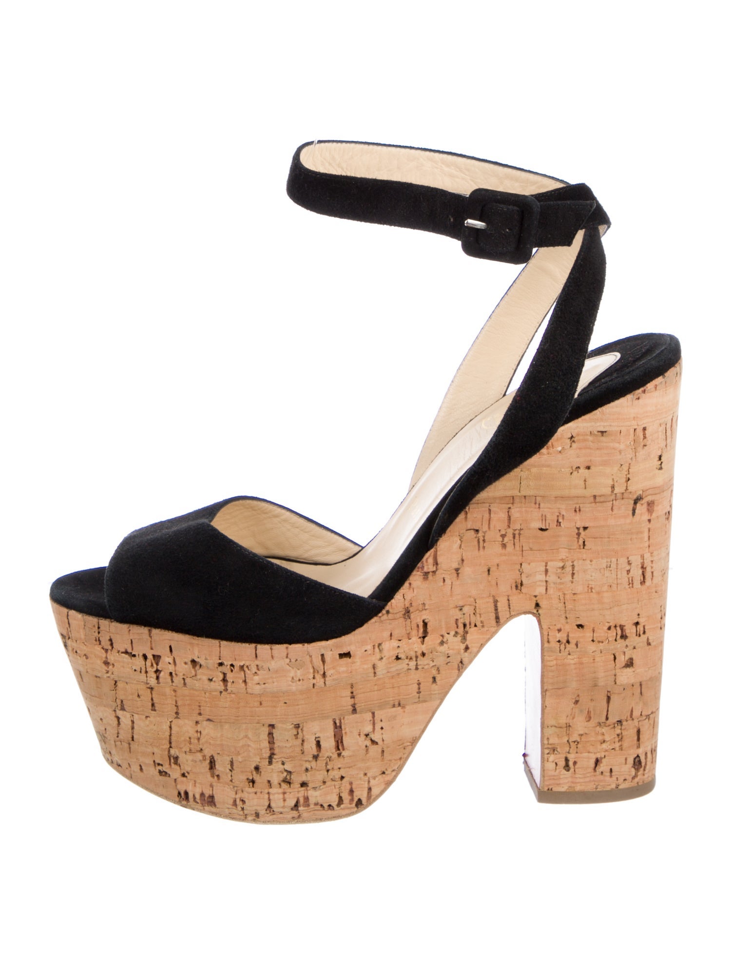 Christian Louboutin Suede Leather Trim Embellishment Pumps