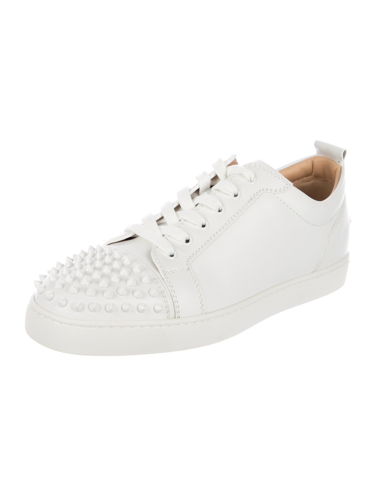 Christian Louboutin Spike Accents Leather Sneakers