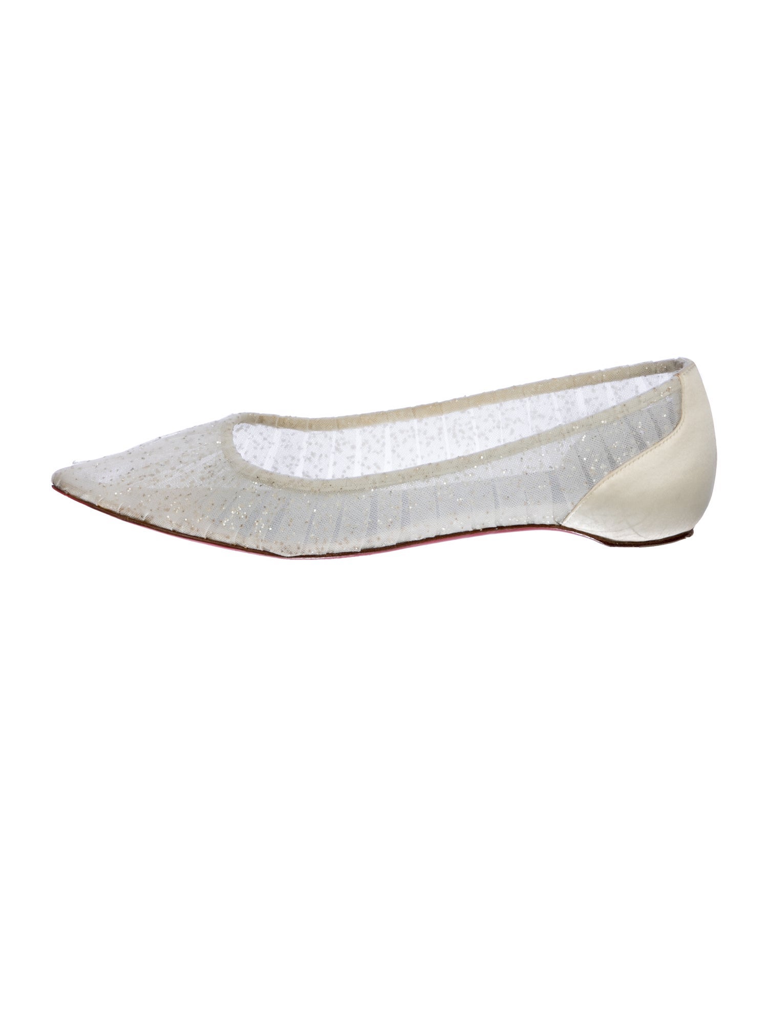 Christian Louboutin Mesh Accents Ballet Flats