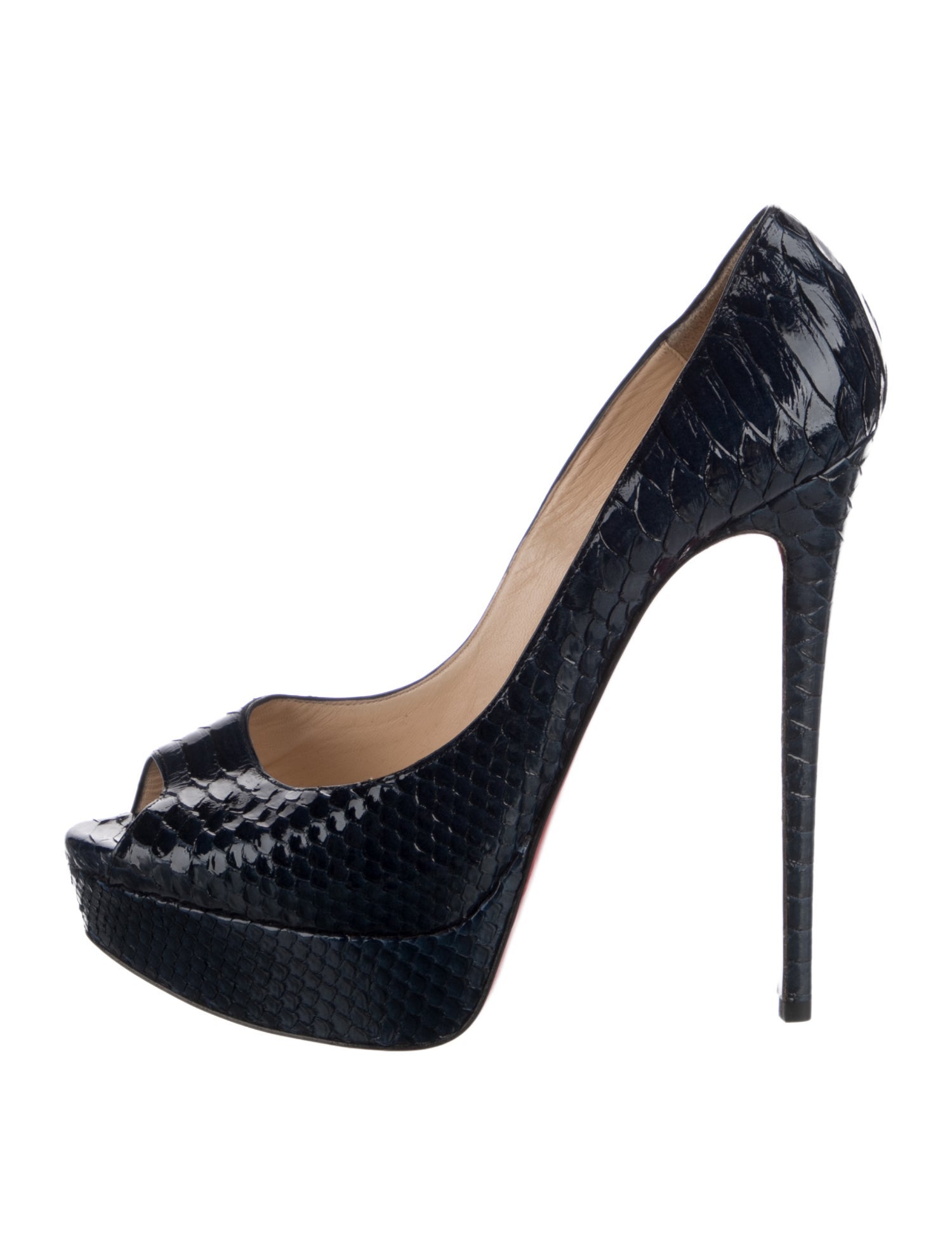 Christian Louboutin Snakeskin Animal Print Pumps