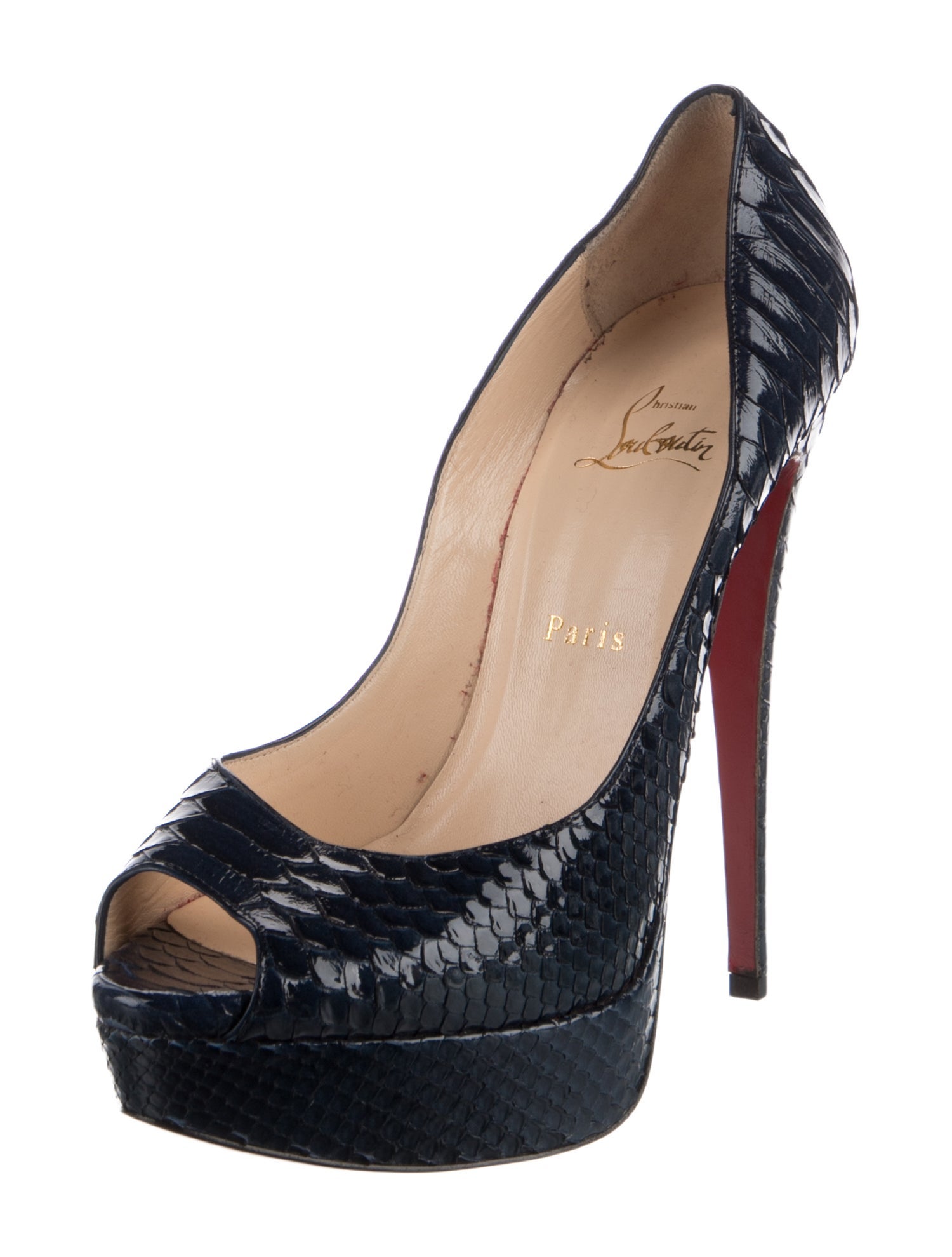 Christian Louboutin Snakeskin Animal Print Pumps