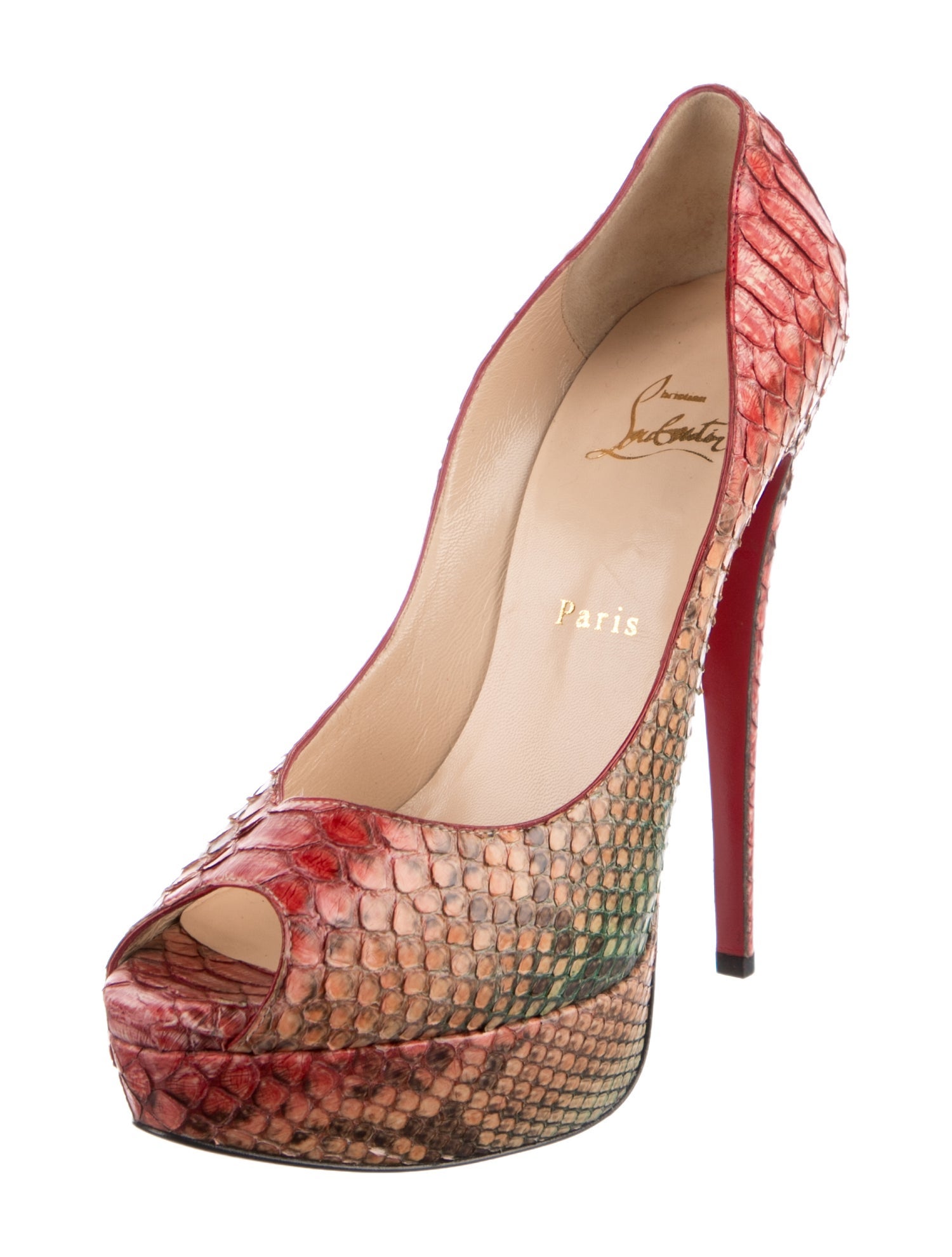 Christian Louboutin Snakeskin Animal Print Pumps