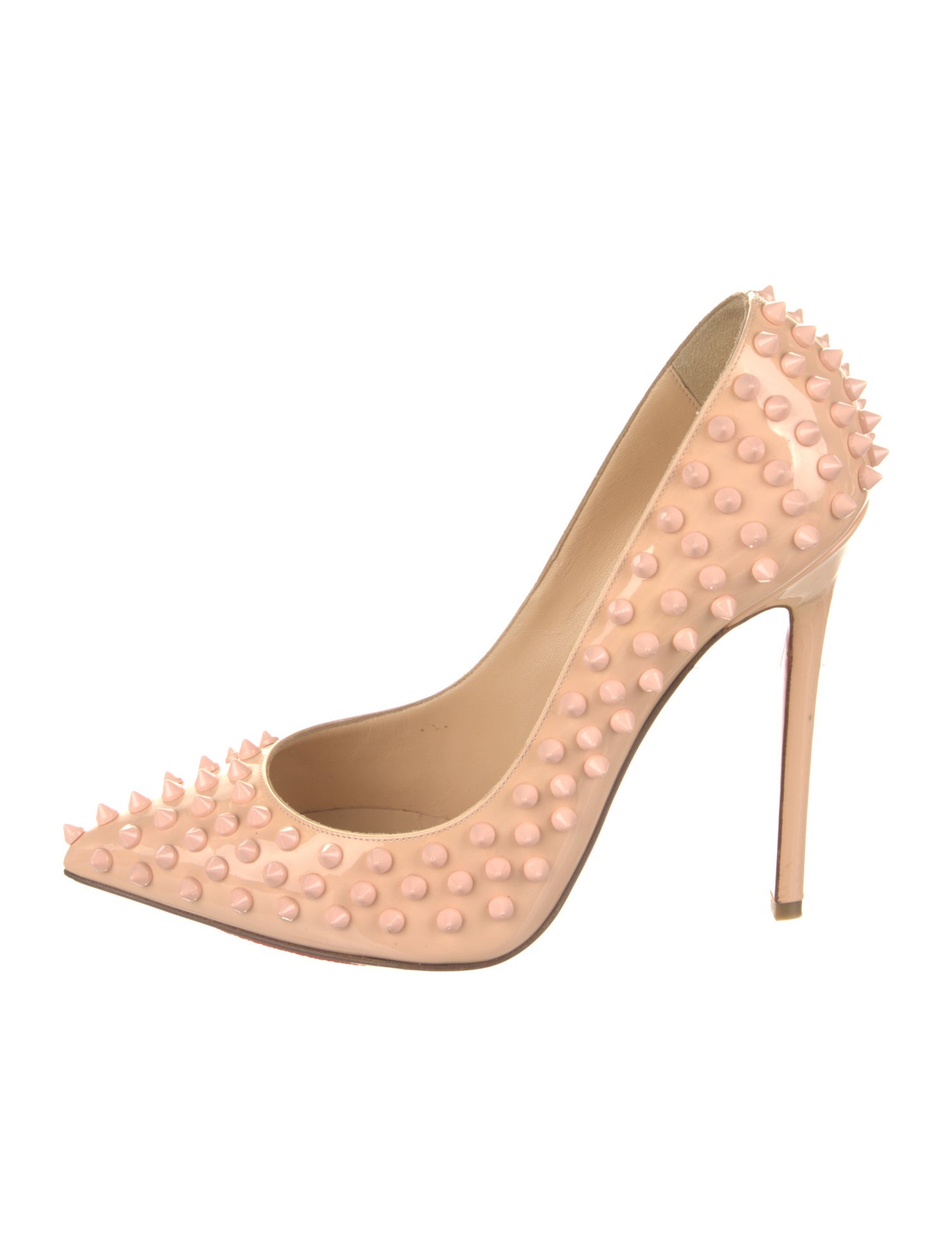 Christian Louboutin Spike Accents Patent Leather Pumps