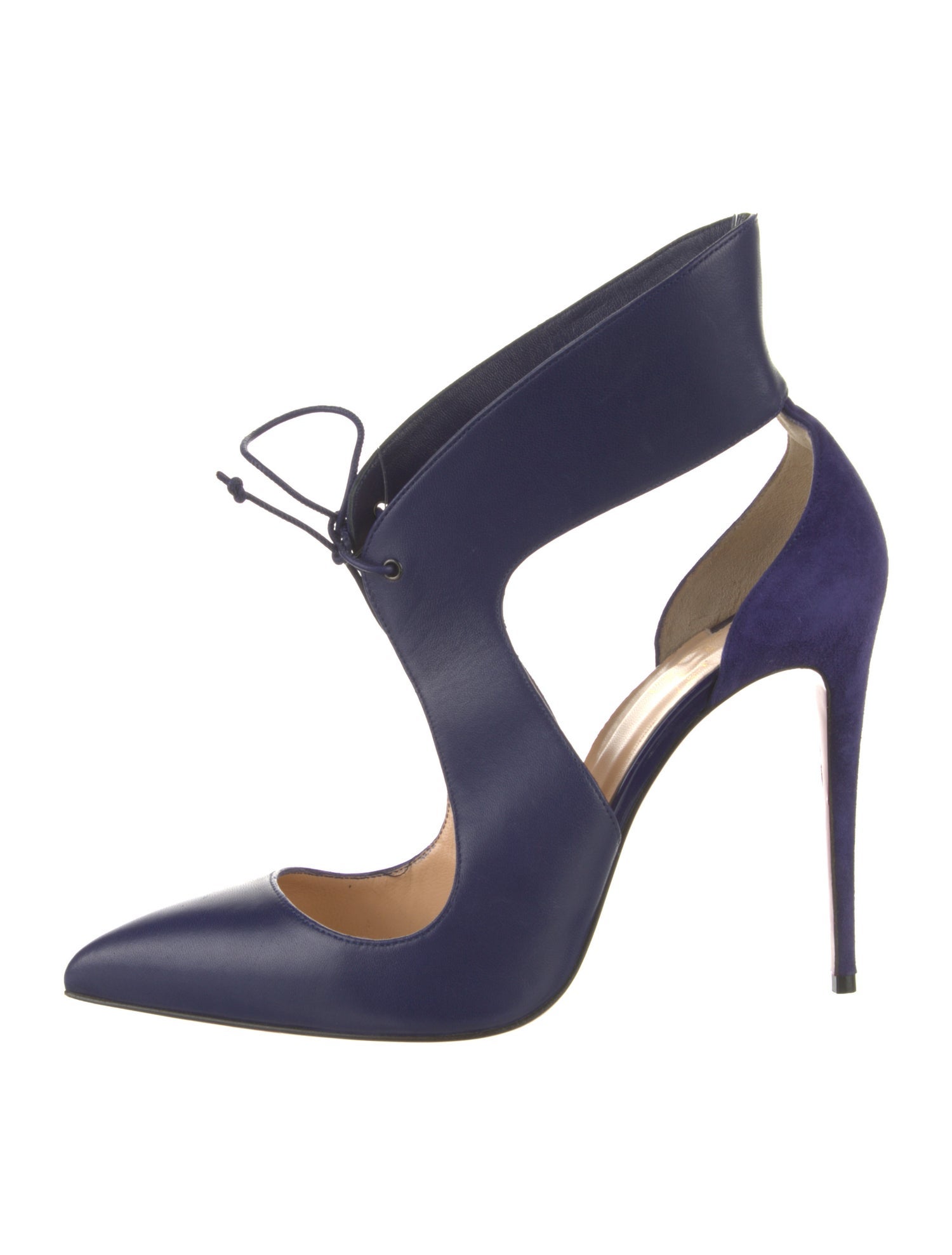 Christian Louboutin Leather Cutout Accent Pumps