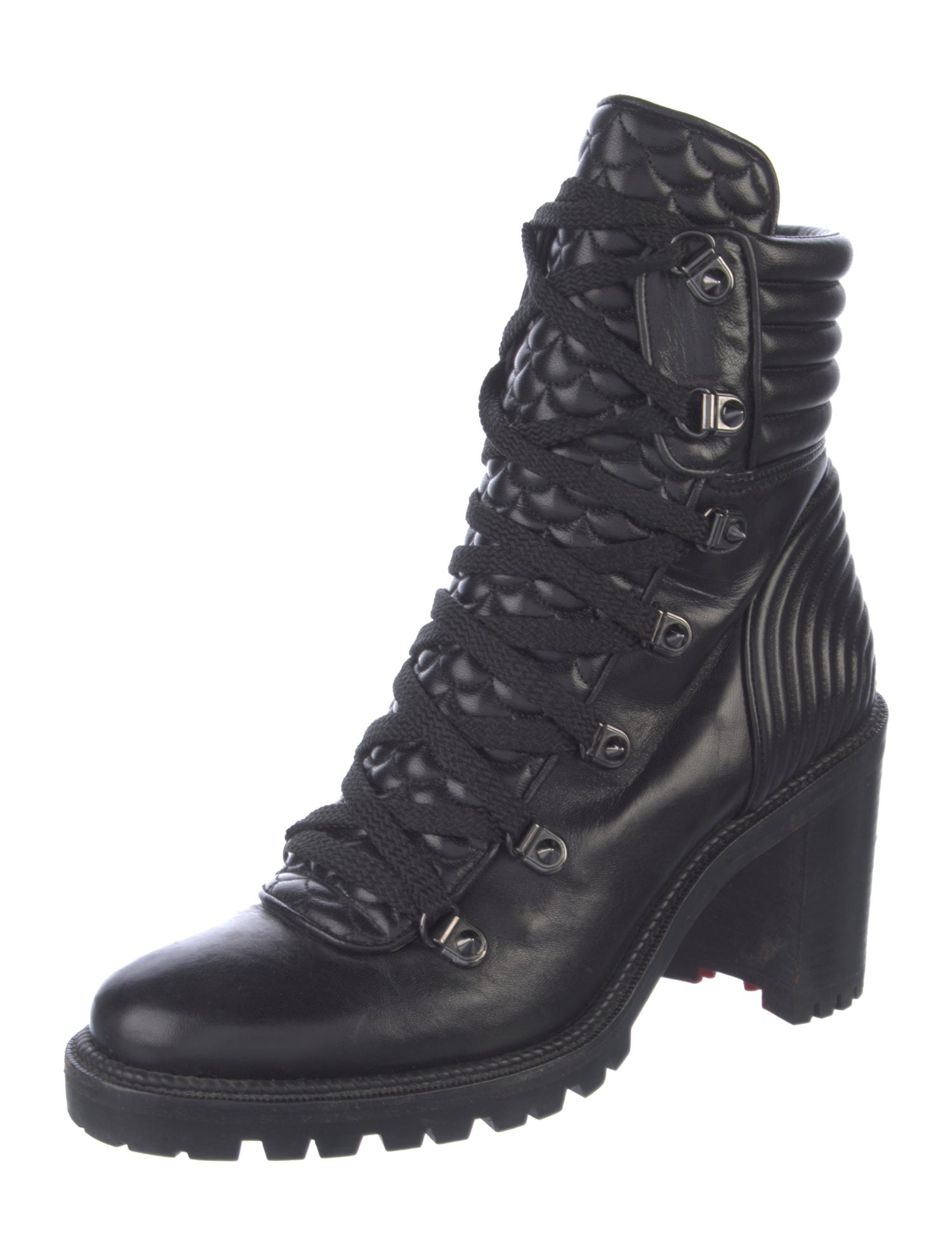 Christian Louboutin Leather Combat Boots