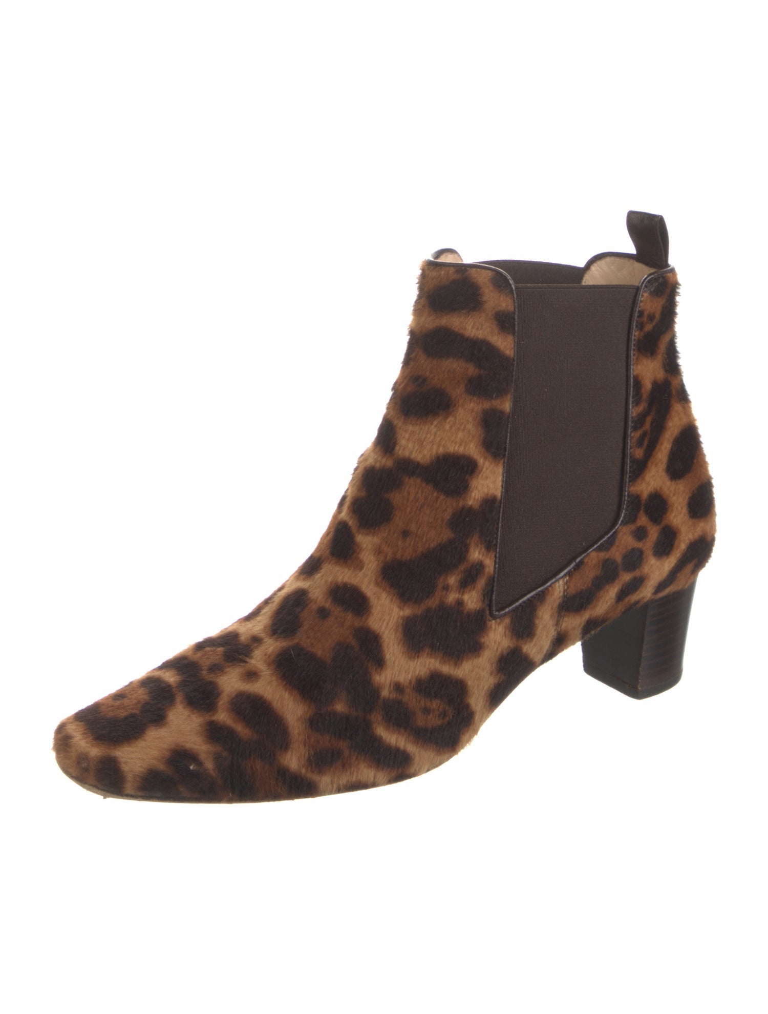 Christian Louboutin Ponyhair Animal Print Chelsea Boots