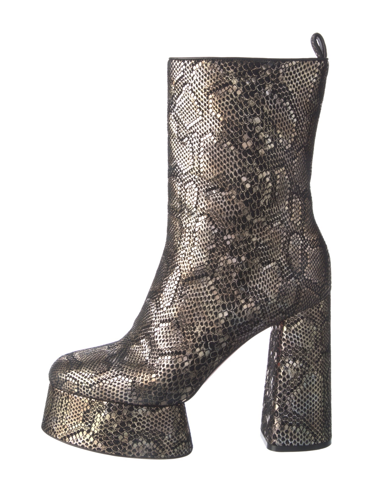 Christian Louboutin Leather Animal Print Boots