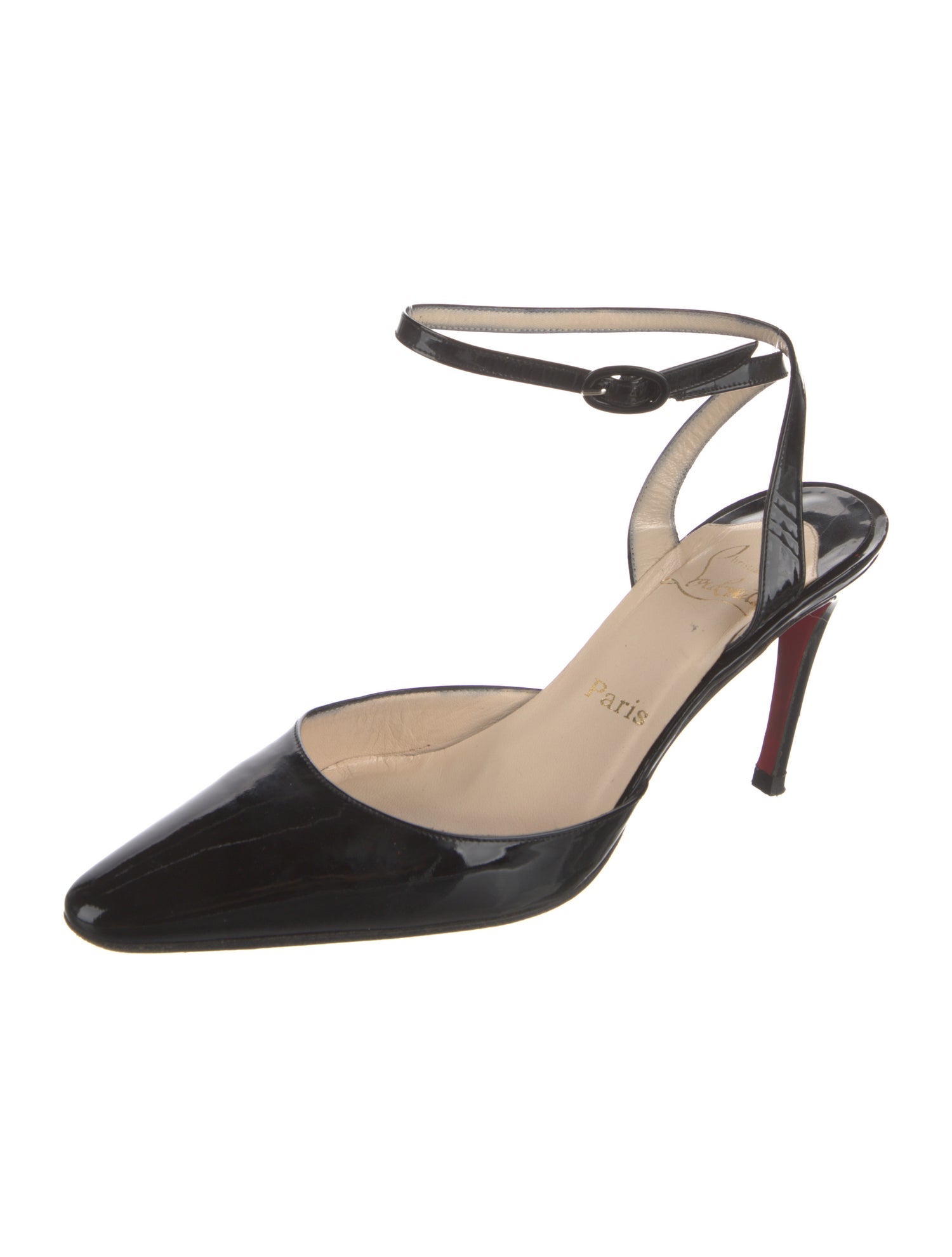 Christian Louboutin Vintage Patent Leather Slingback Pumps