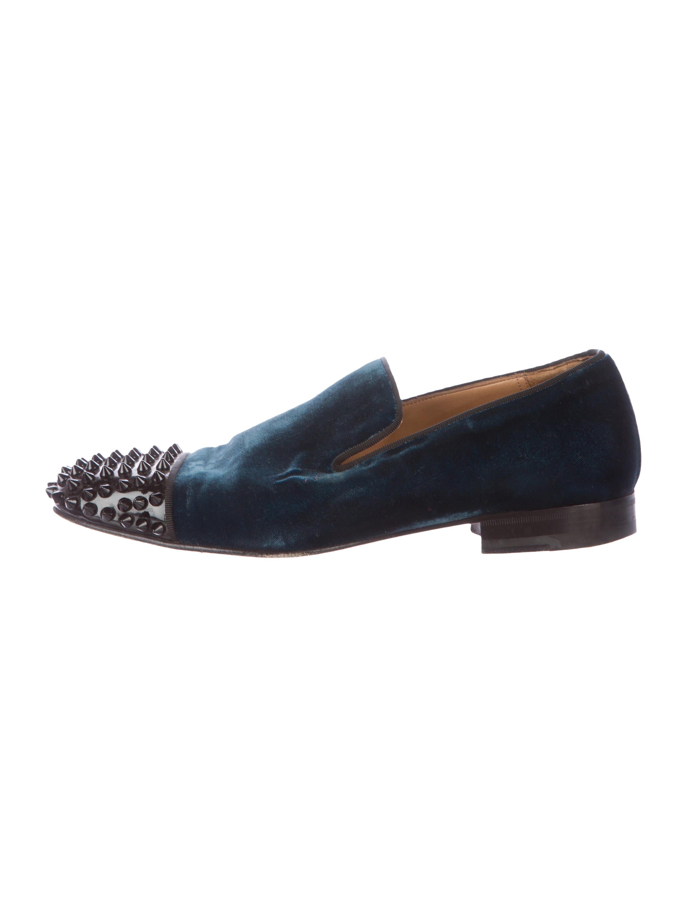 spike flat shoes christian louboutin intern flat spike velveteen loafers spike flat shoes christian louboutin intern flat spike velveteen loafers