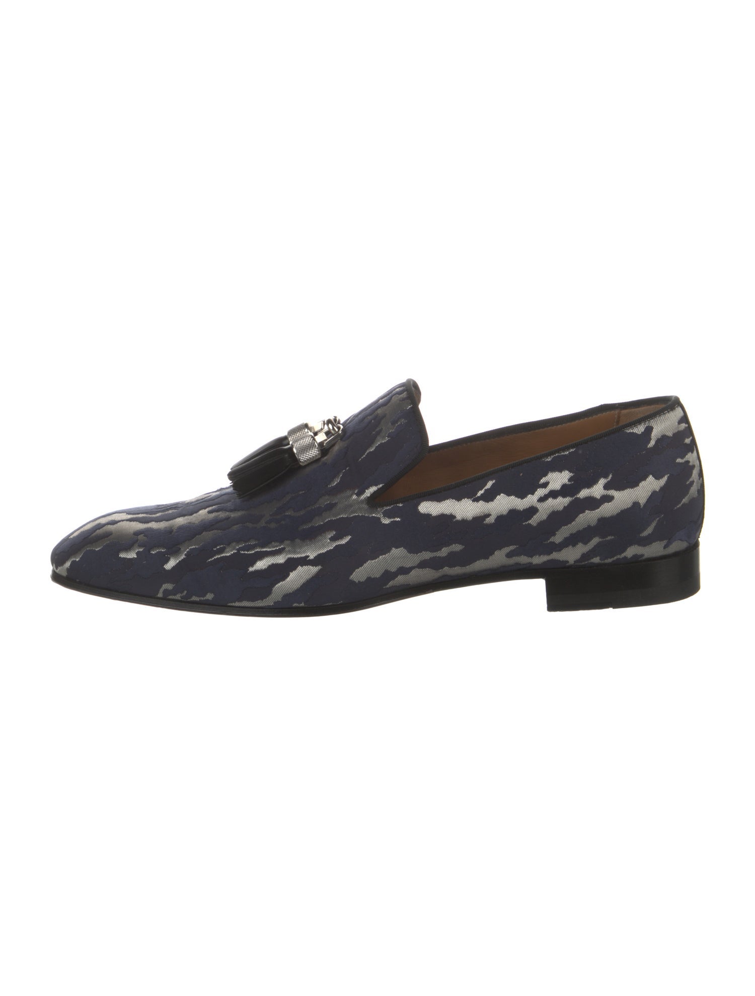 Christian Louboutin Printed Tassel Accents Loafers