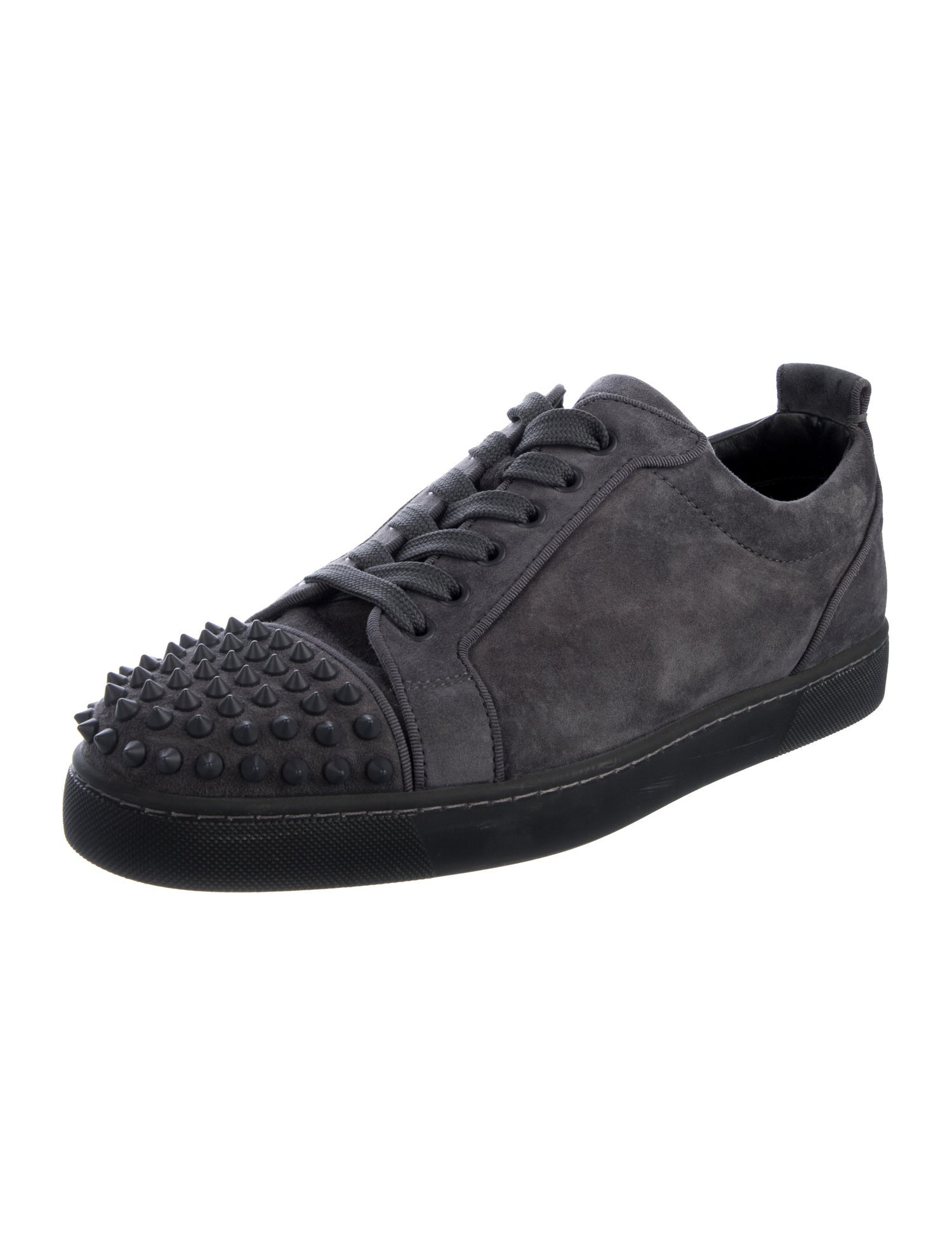 Christian Louboutin Spike Accents Suede Sneakers