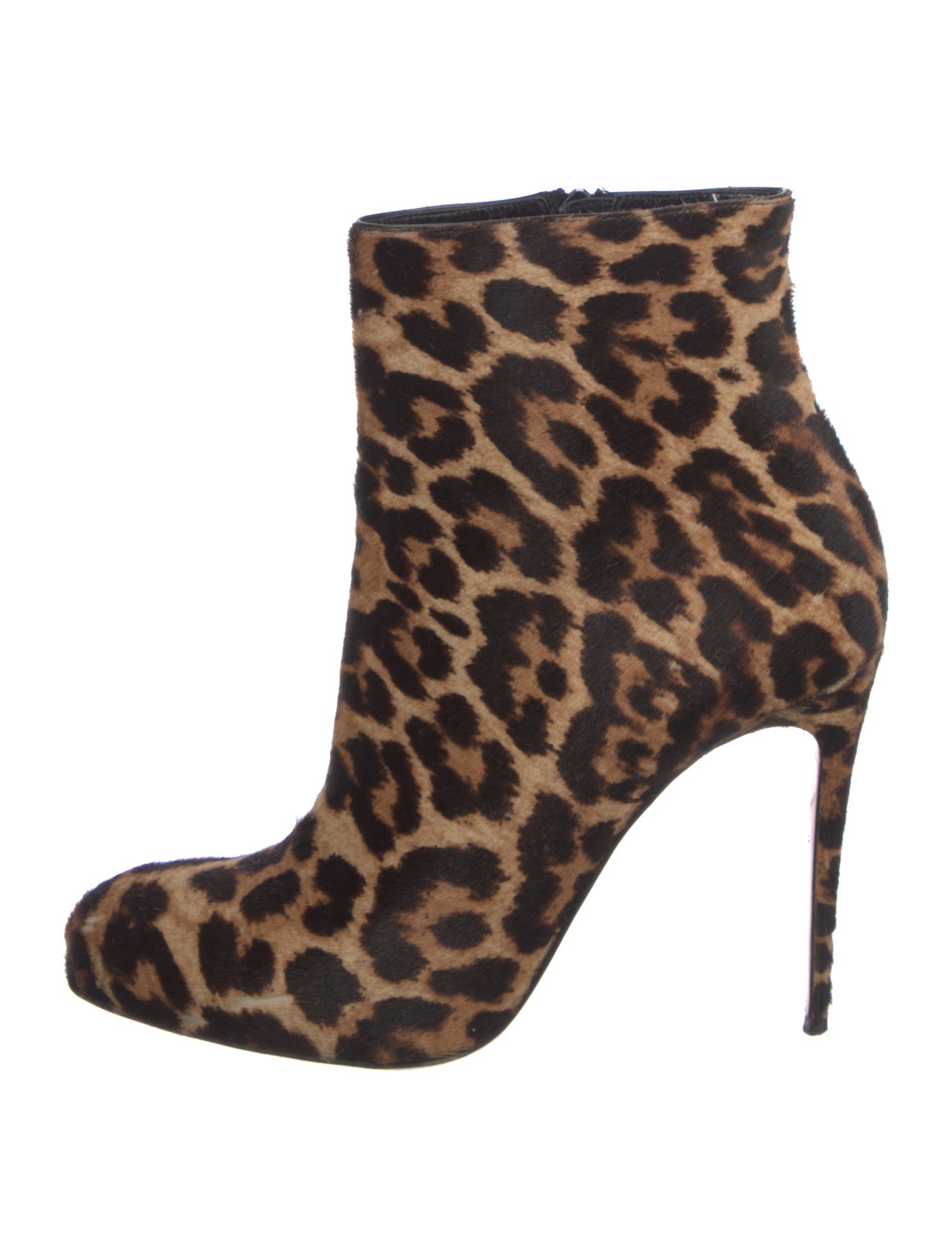 Christian Louboutin Calf Hair Animal Print Boots