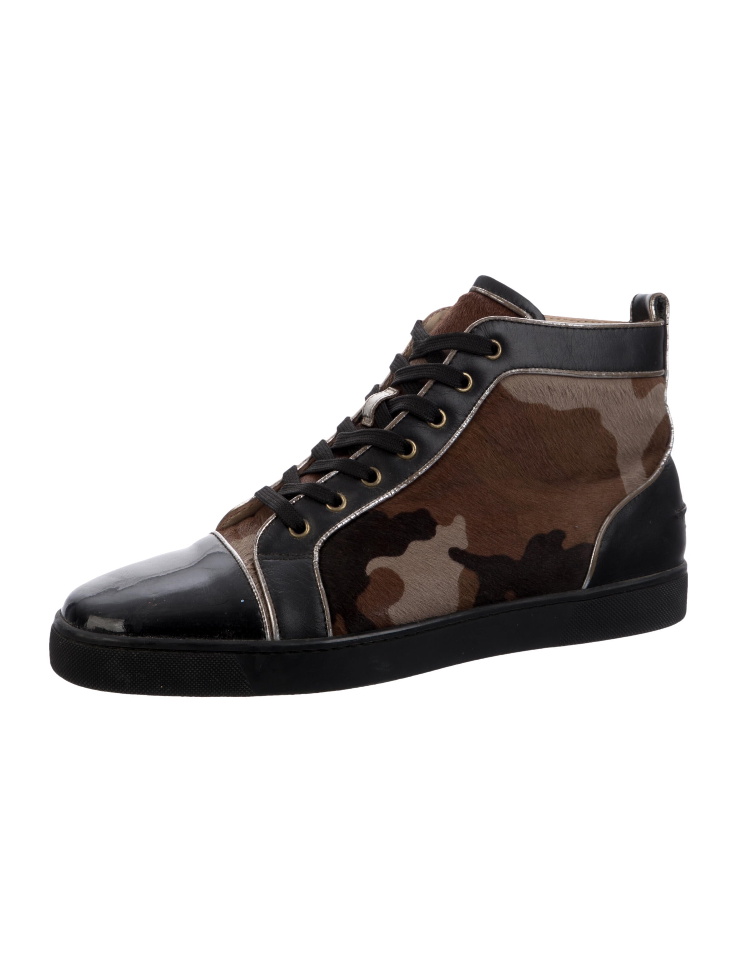 Christian Louboutin Ponyhair Camouflage Print Sneakers