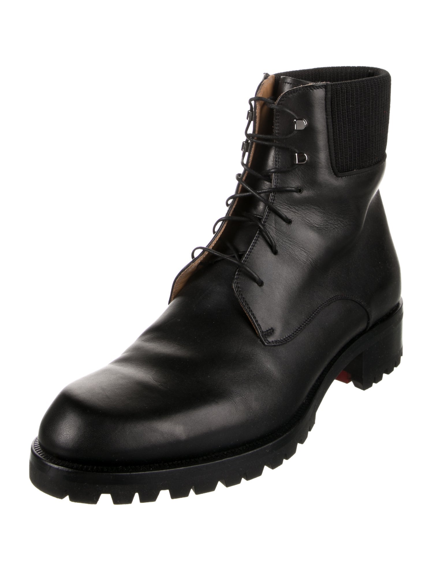 Christian Louboutin Leather Combat Boots
