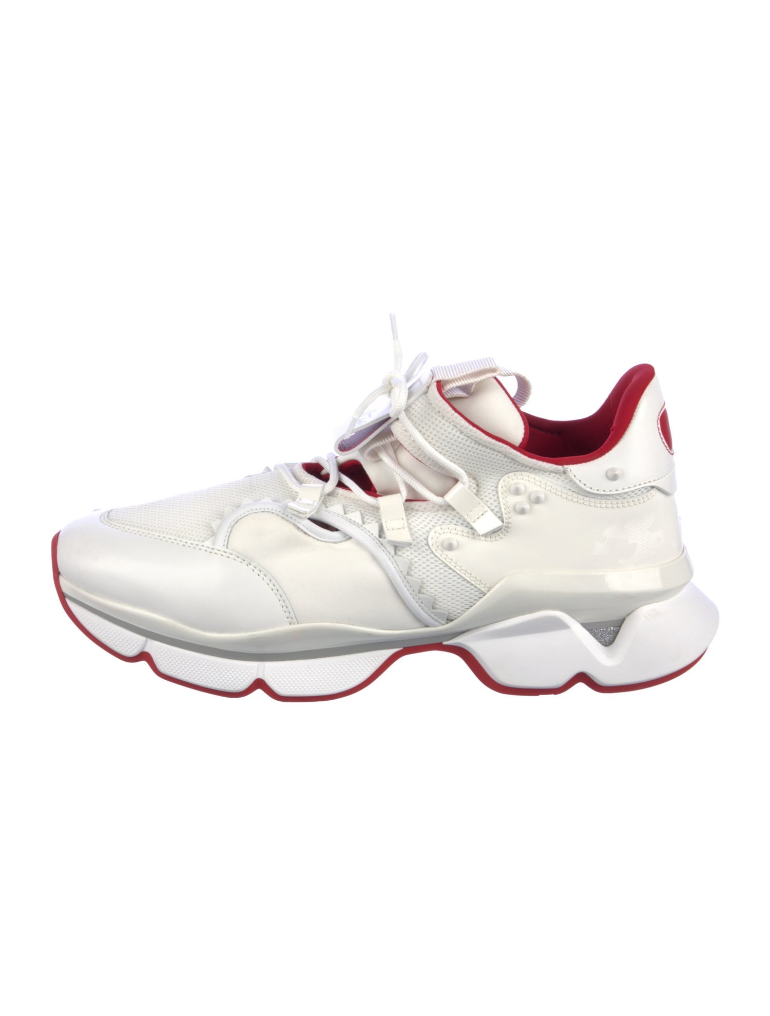 Christian Louboutin Spike Accents Leather Athletic Sneakers