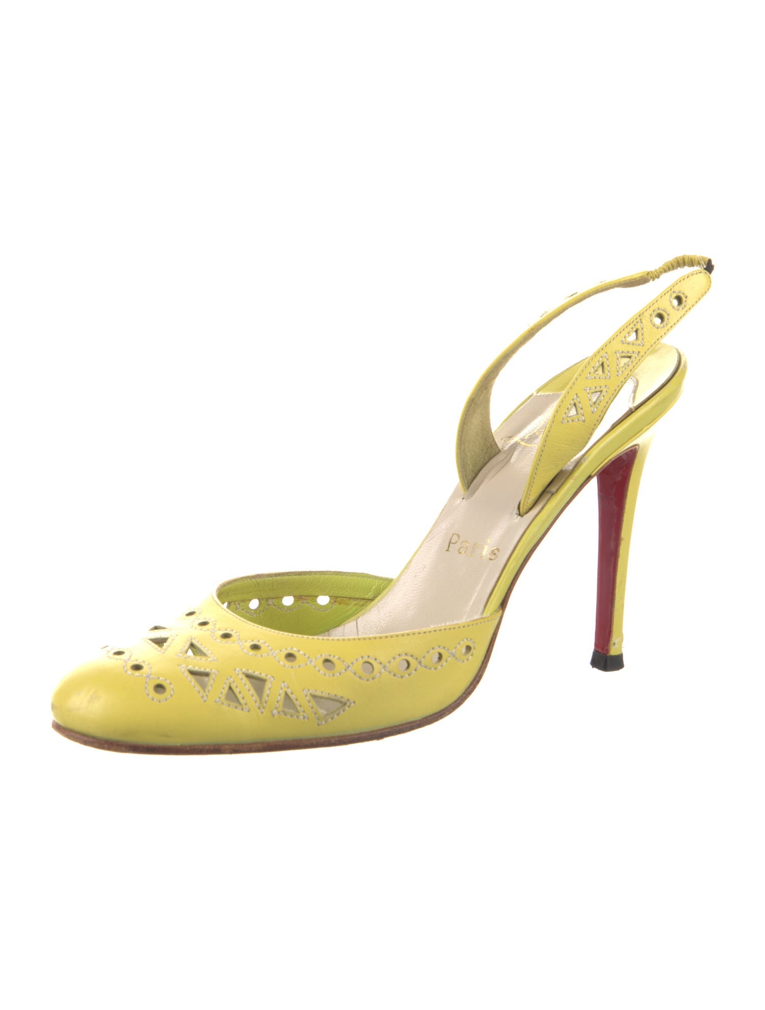 Christian Louboutin Vintage Leather Slingback Pumps