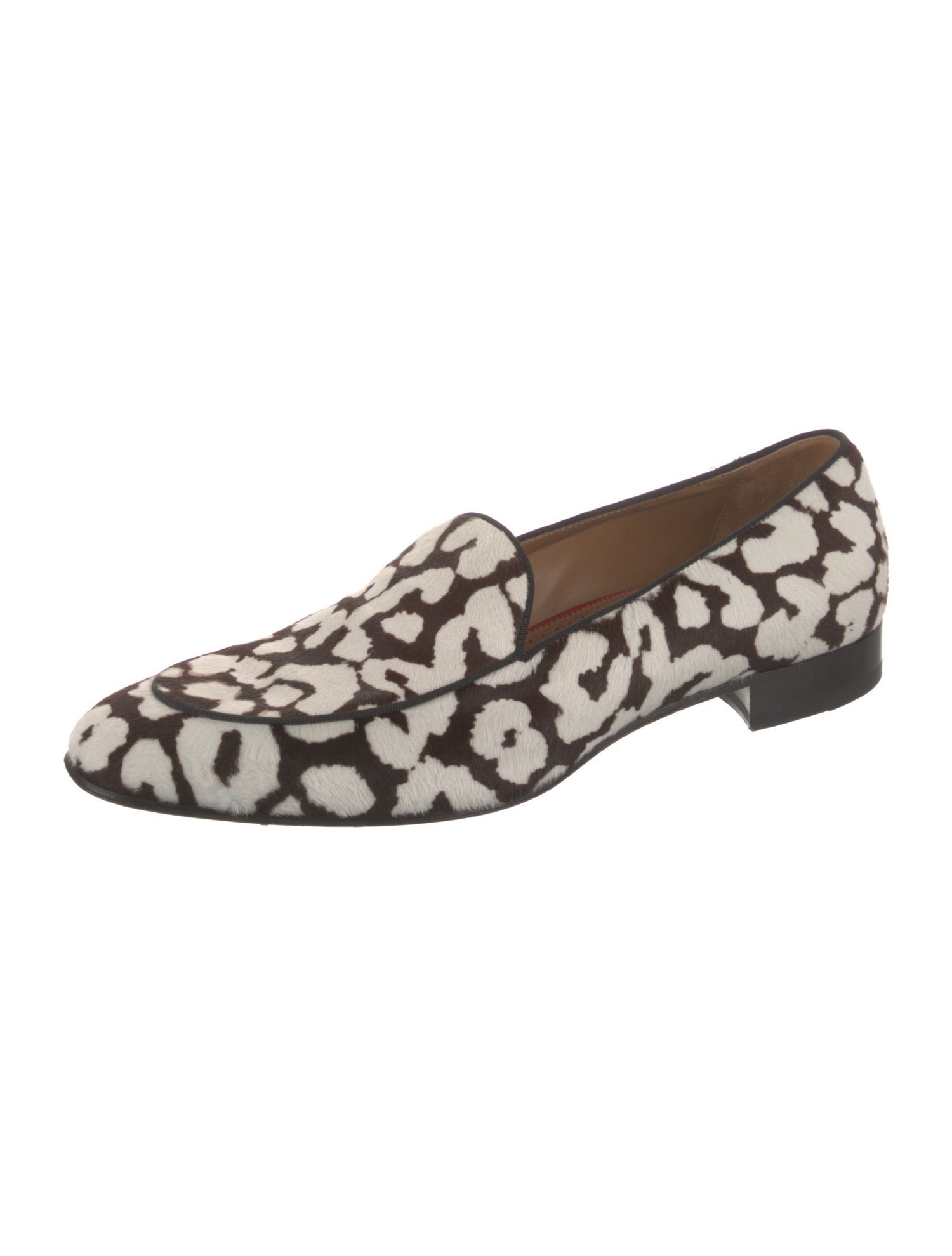 Christian Louboutin Ponyhair Animal Print Slippers