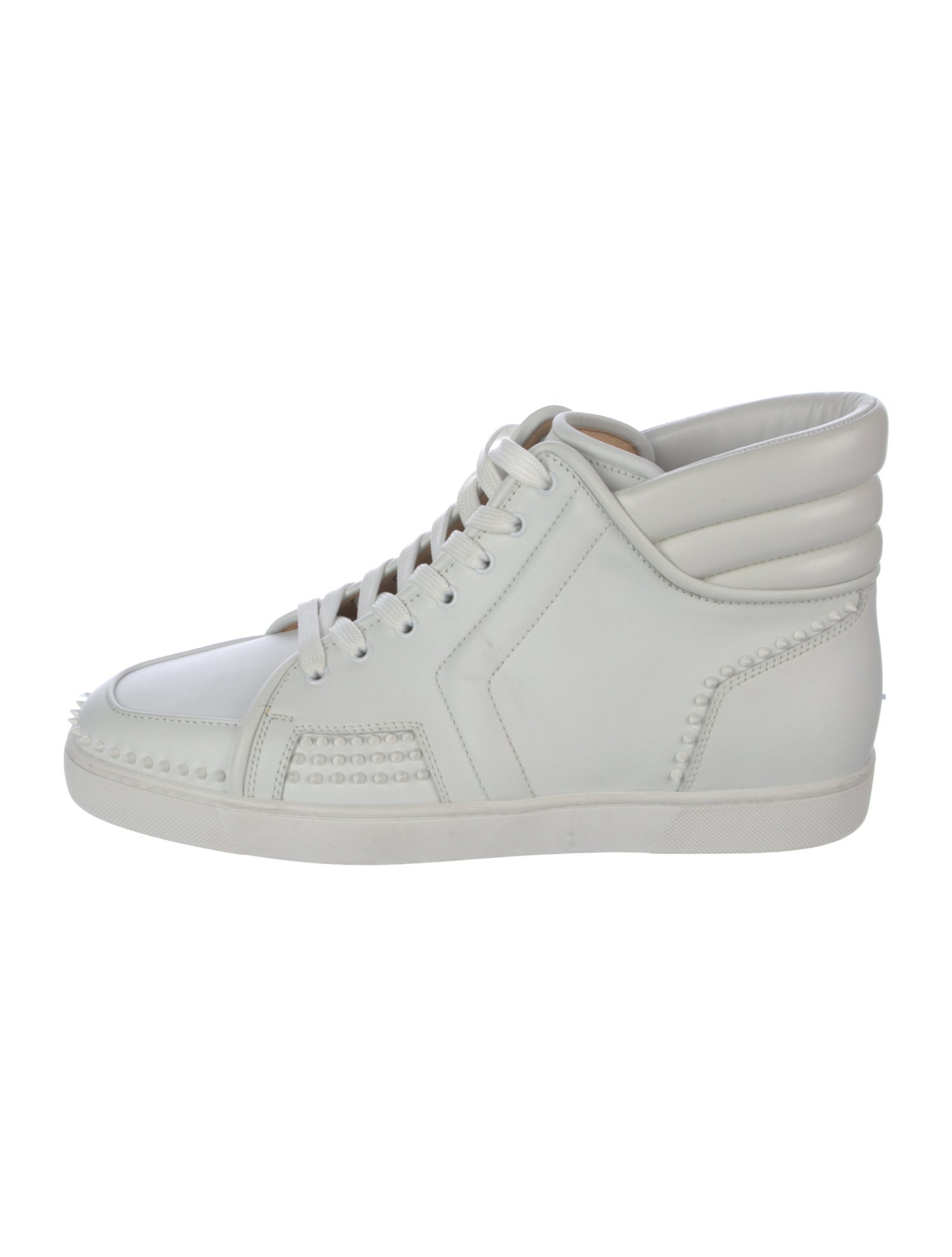 Christian Louboutin Spike Accents Leather Sneakers