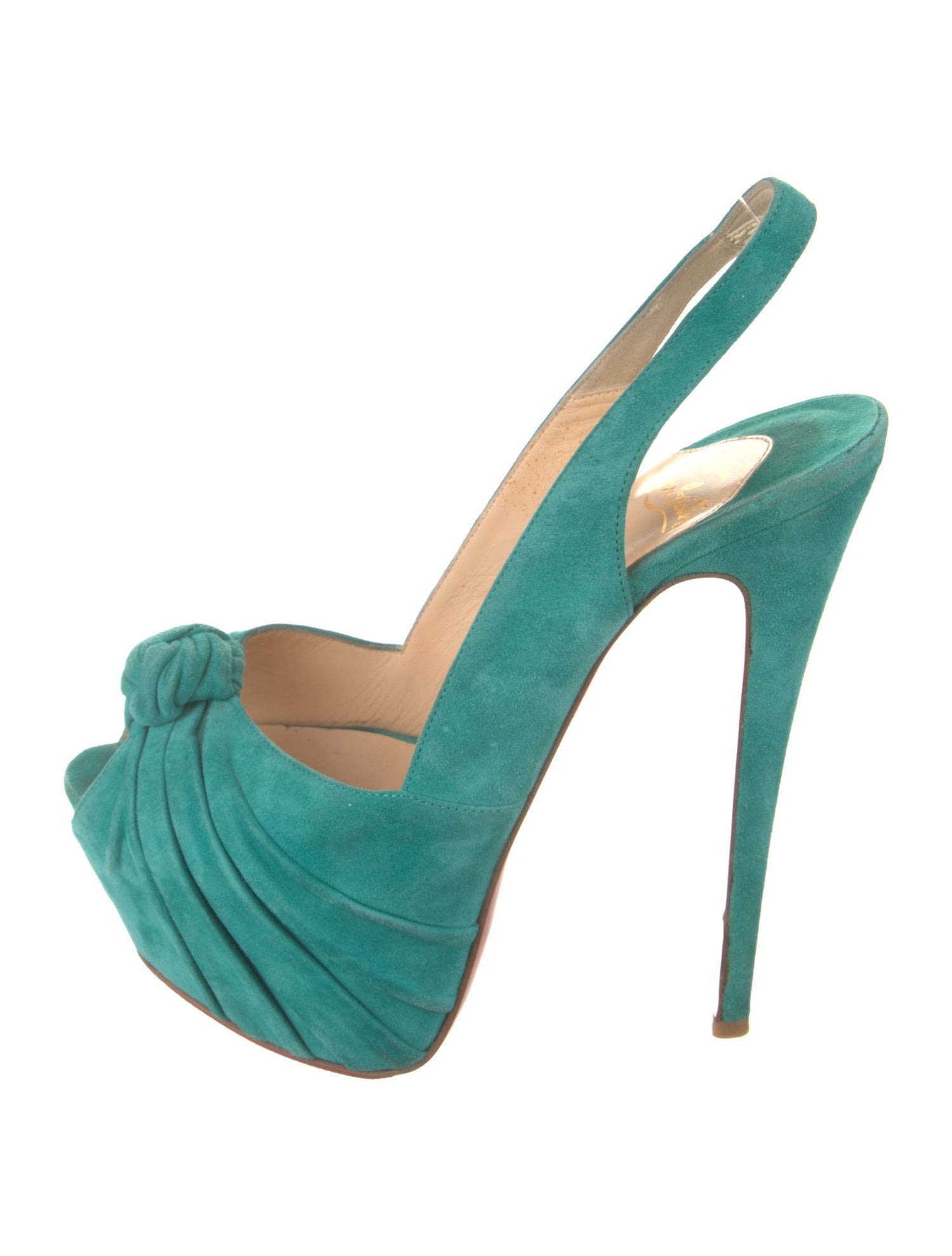 Christian Louboutin Suede Slingback Pumps