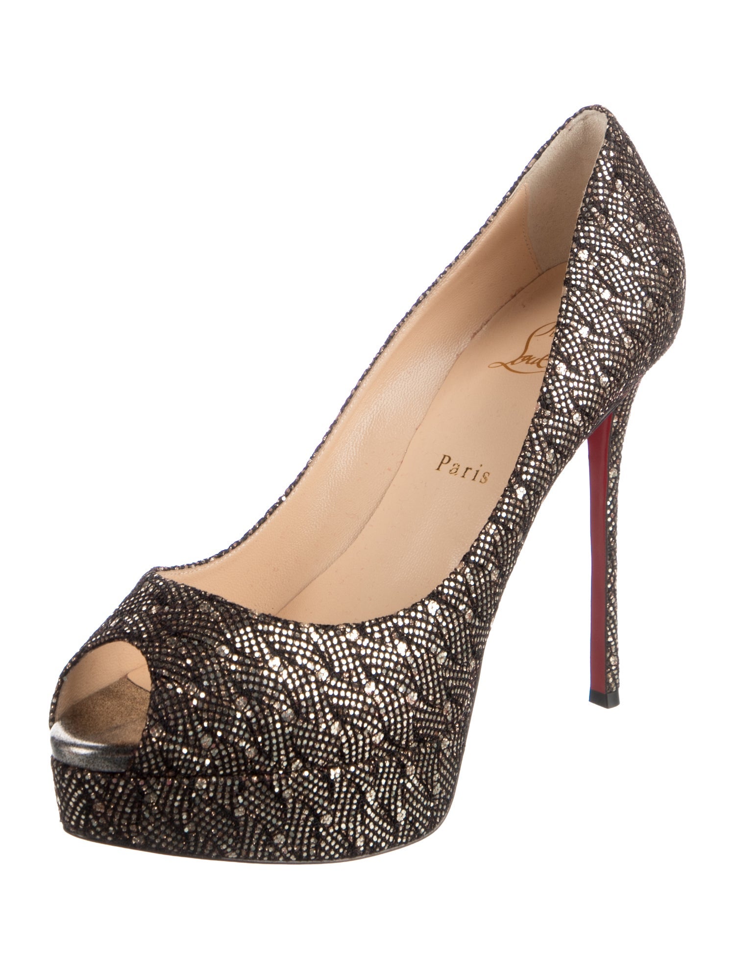 Christian Louboutin Glitter Glitter Accents Pumps