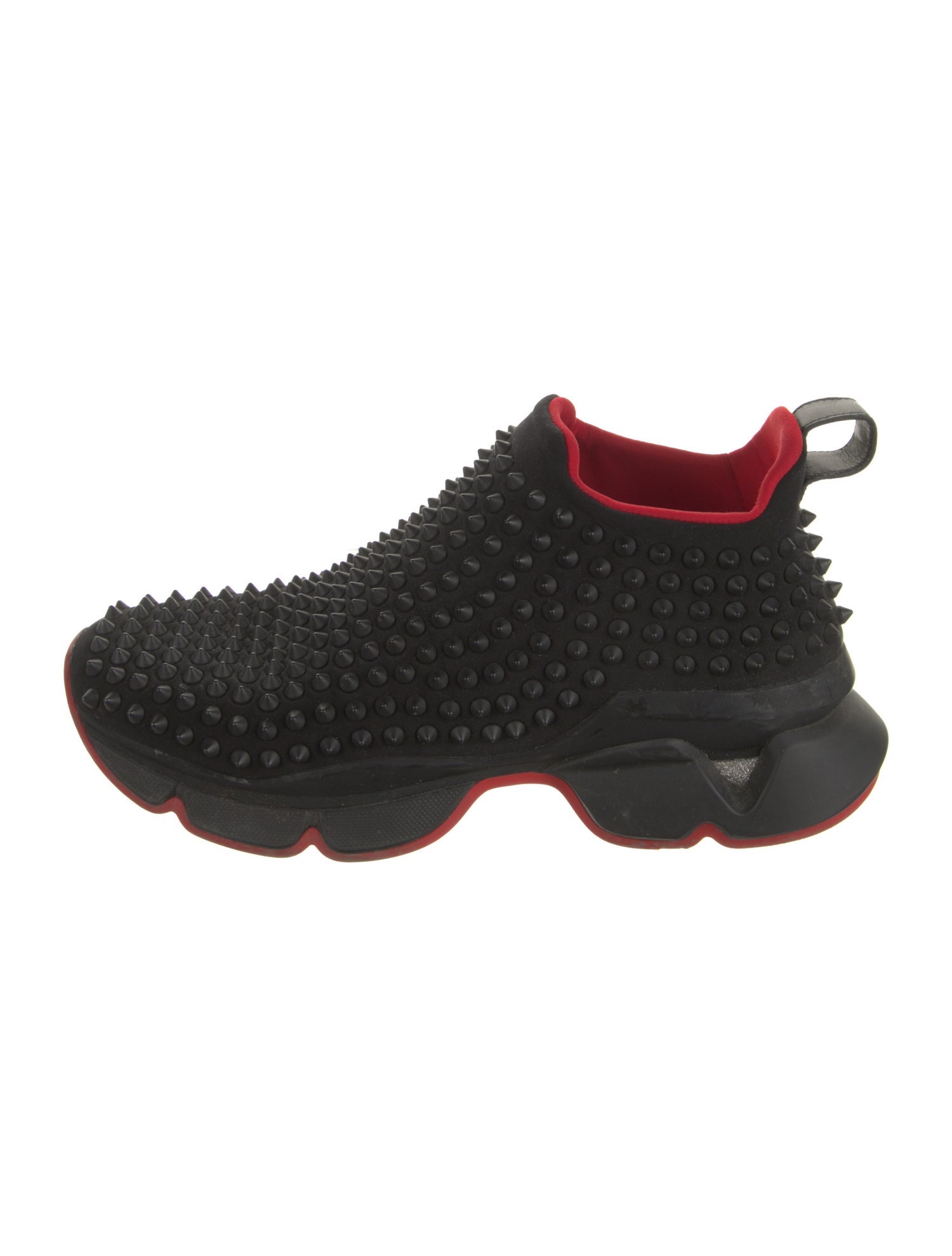 Christian Louboutin Spike Accents Neoprene Sneakers