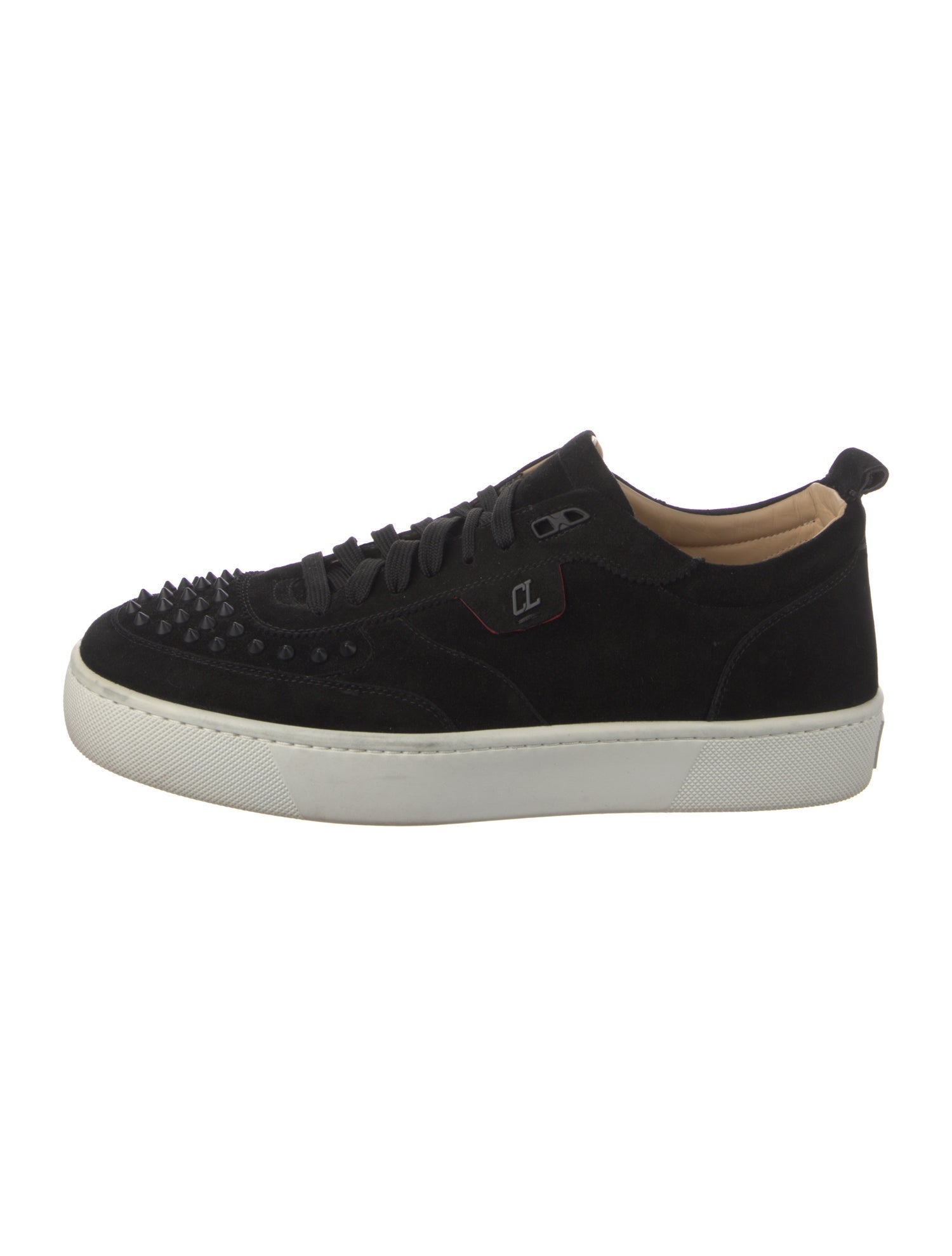 Christian Louboutin Spike Accents Suede Sneakers
