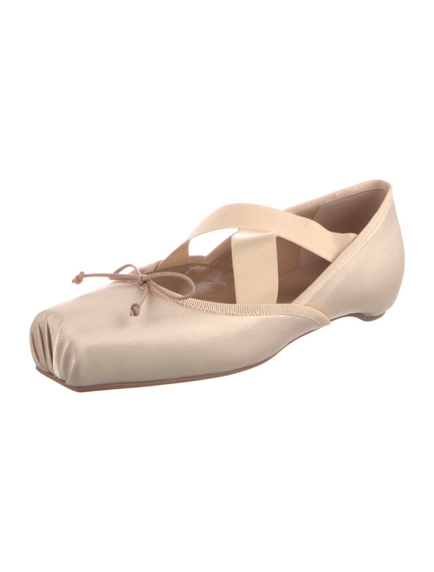 Christian Louboutin Satin Bow Accents Flats