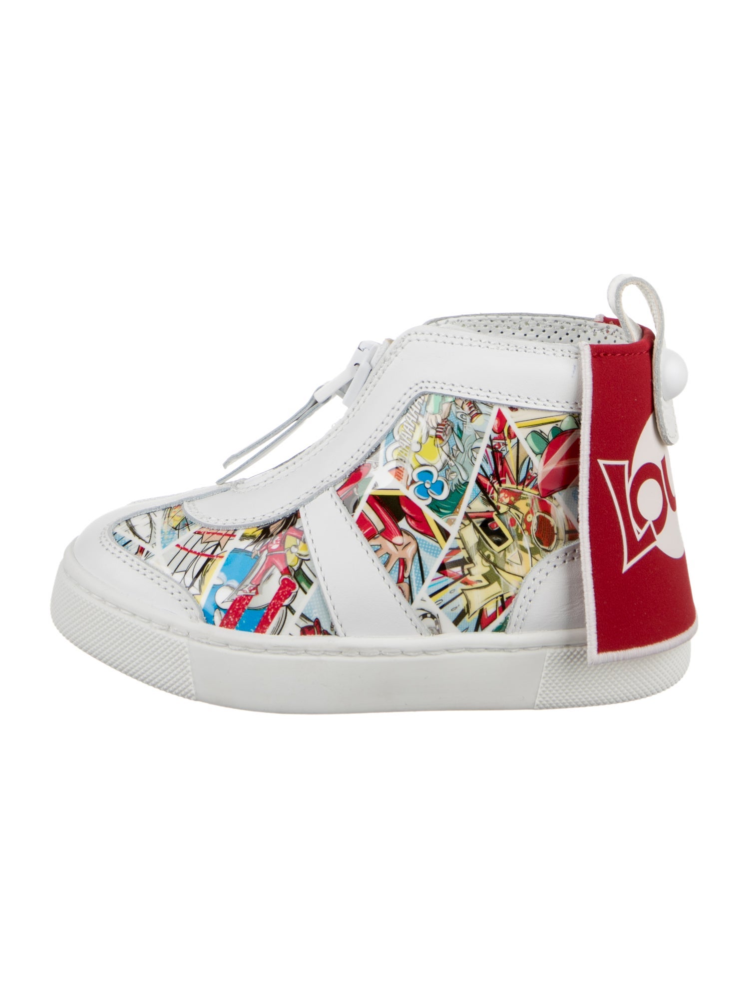 Christian Louboutin Boys' Patent Leather High Top Sneakers