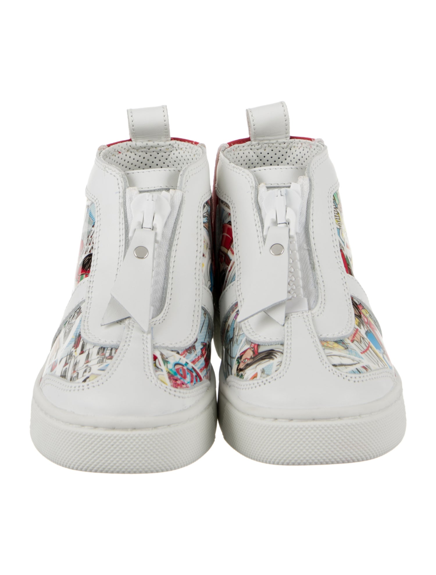 Christian Louboutin Boys' Patent Leather High Top Sneakers