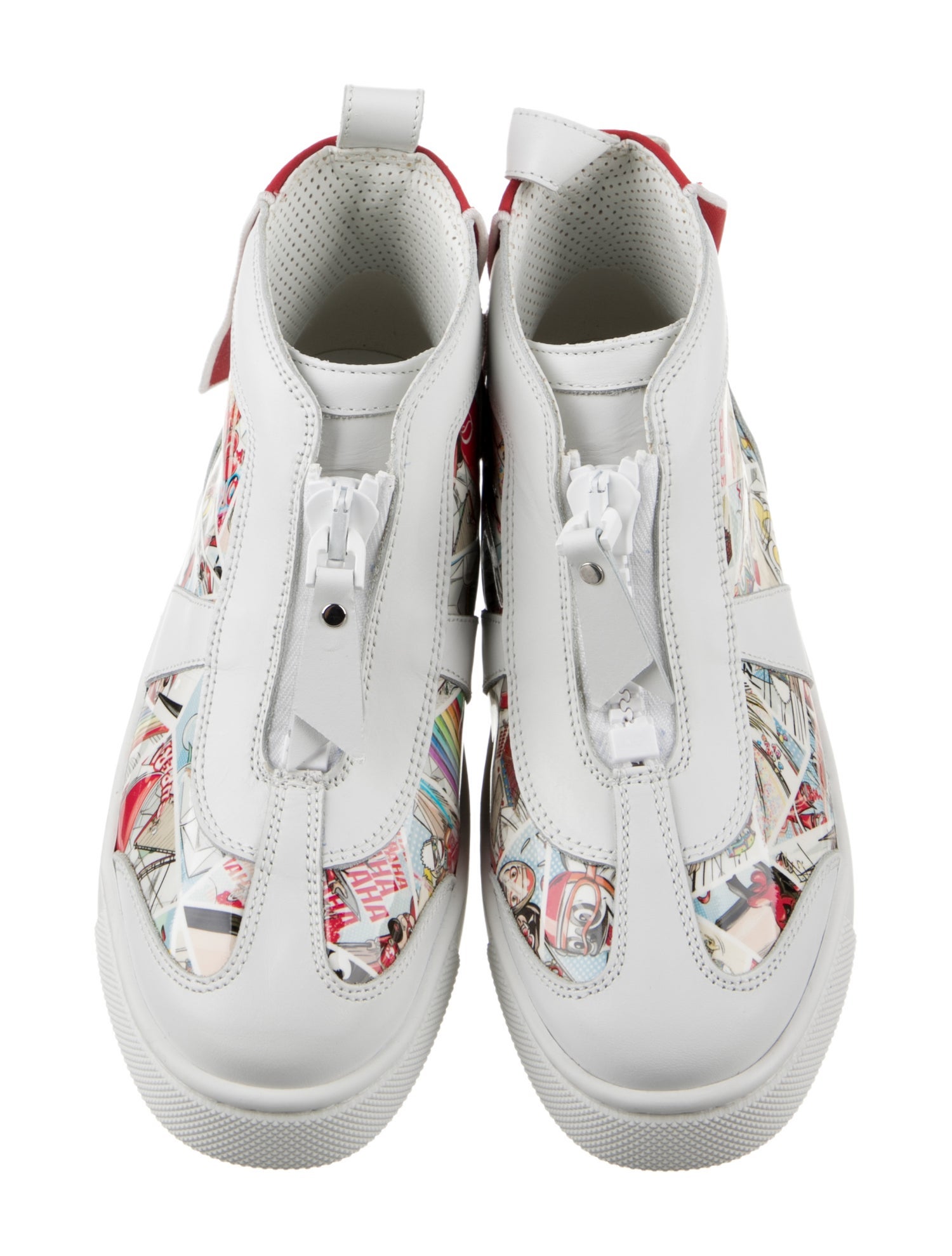 Christian Louboutin Boys' Patent Leather High Top Sneakers