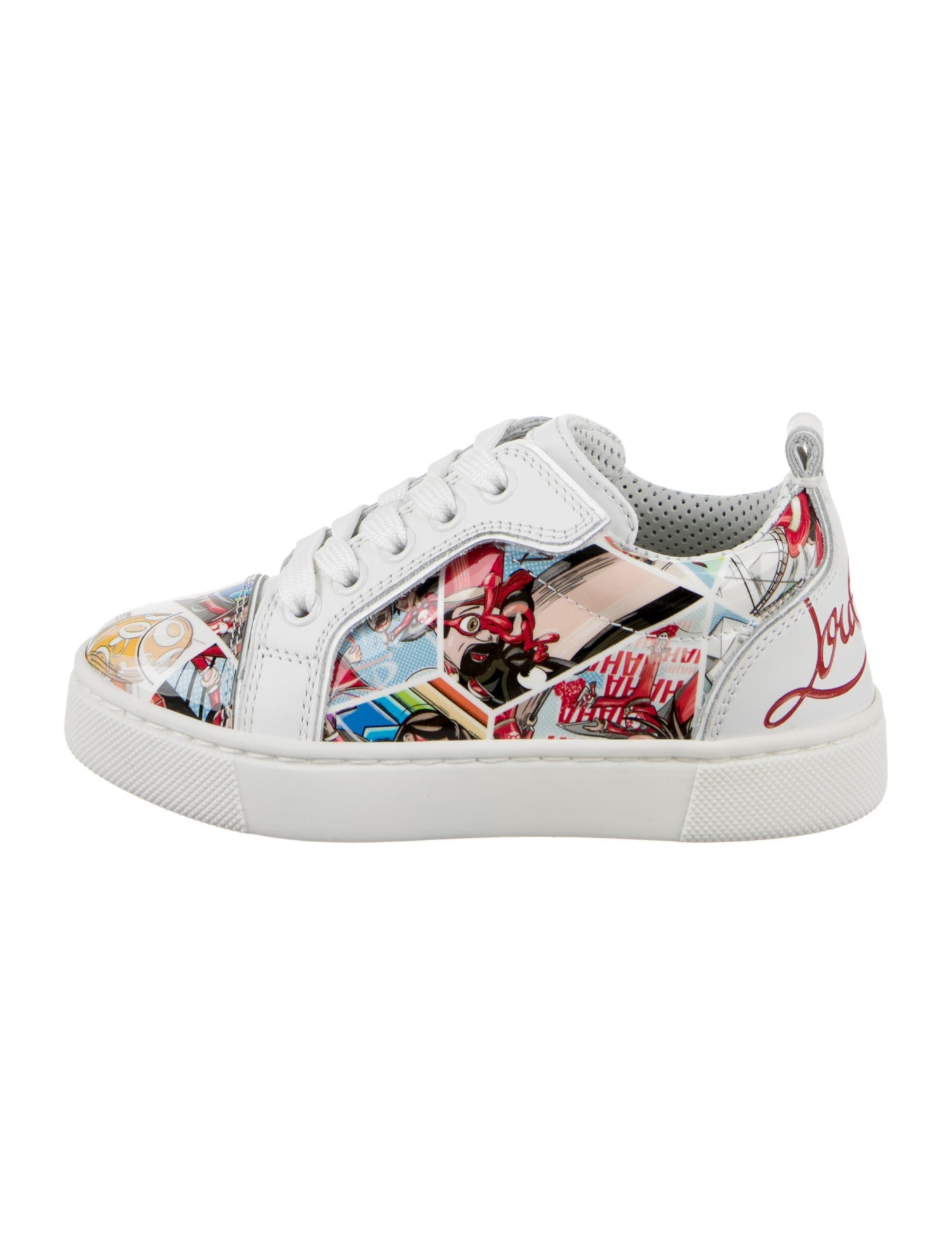 Christian Louboutin Girls' Patent Leather Low Top Sneakers