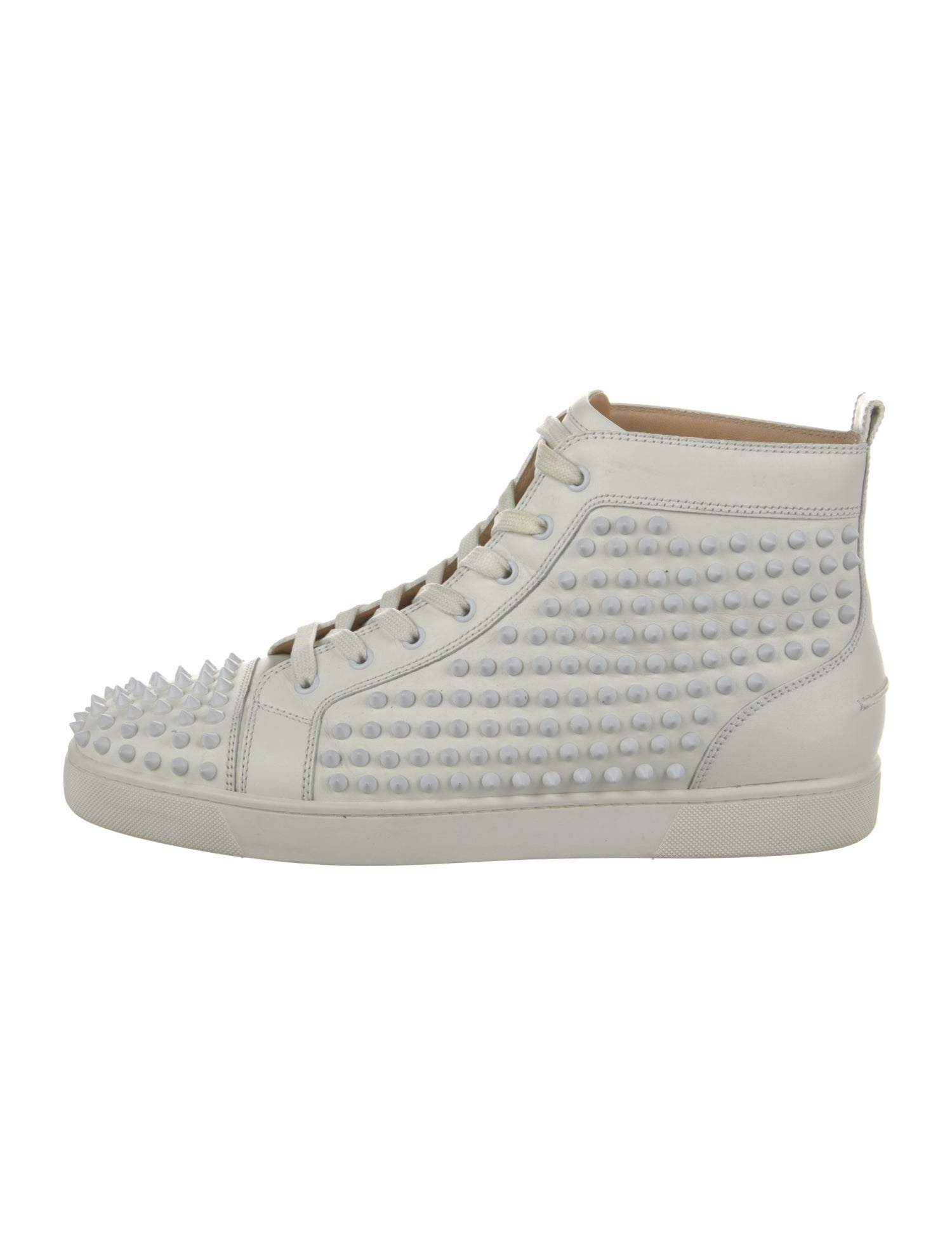 Christian Louboutin Spike Accents Leather Sneakers