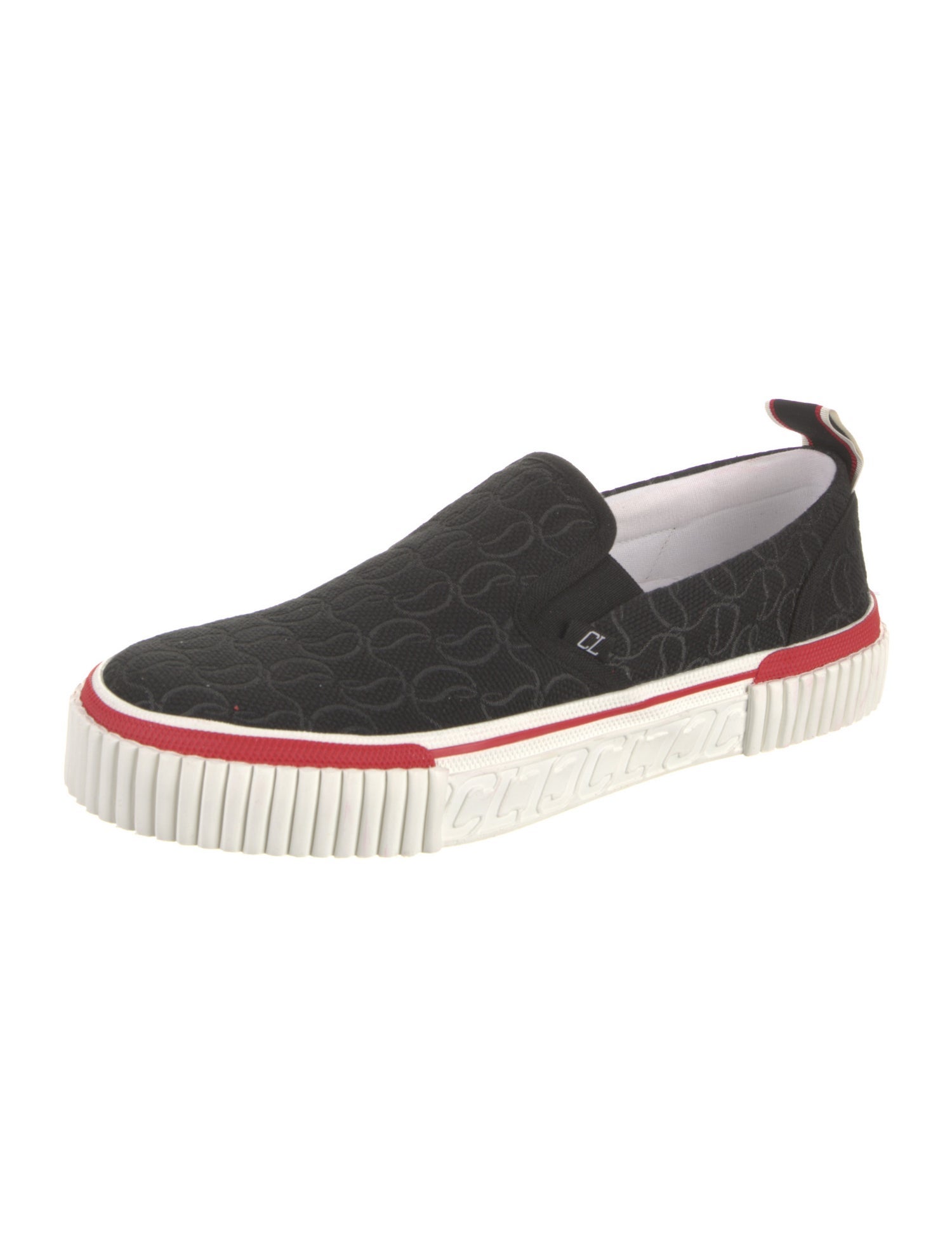 Christian Louboutin Canvas Printed Loafer Sneakers