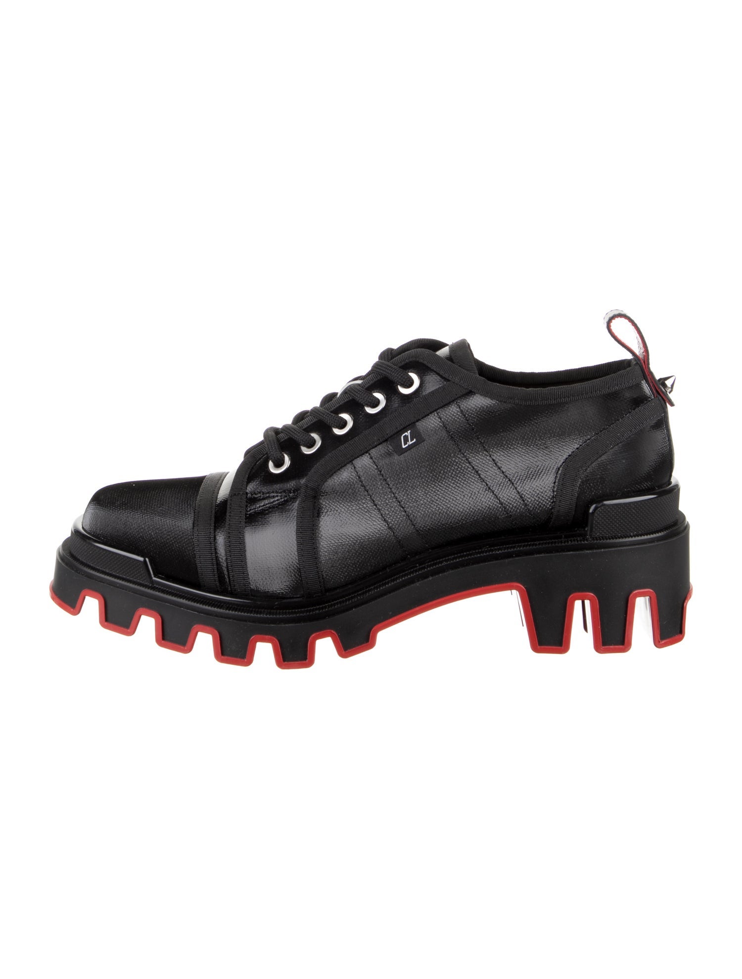 Christian Louboutin Nylon Studded Accents Oxfords