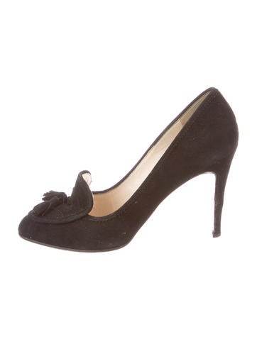 Christian Louboutin Suede Kiltie Pumps