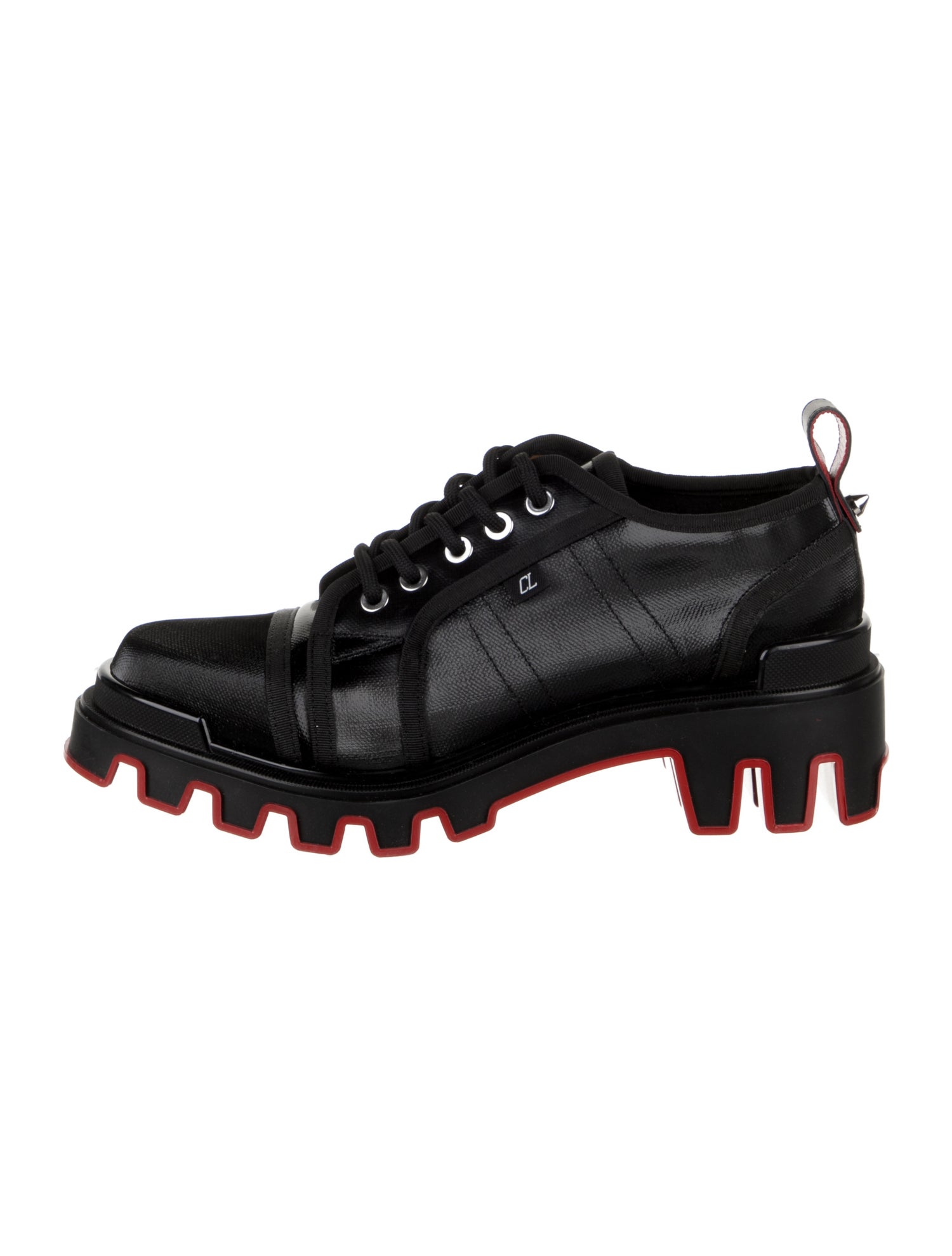 Christian Louboutin Nylon Studded Accents Oxfords