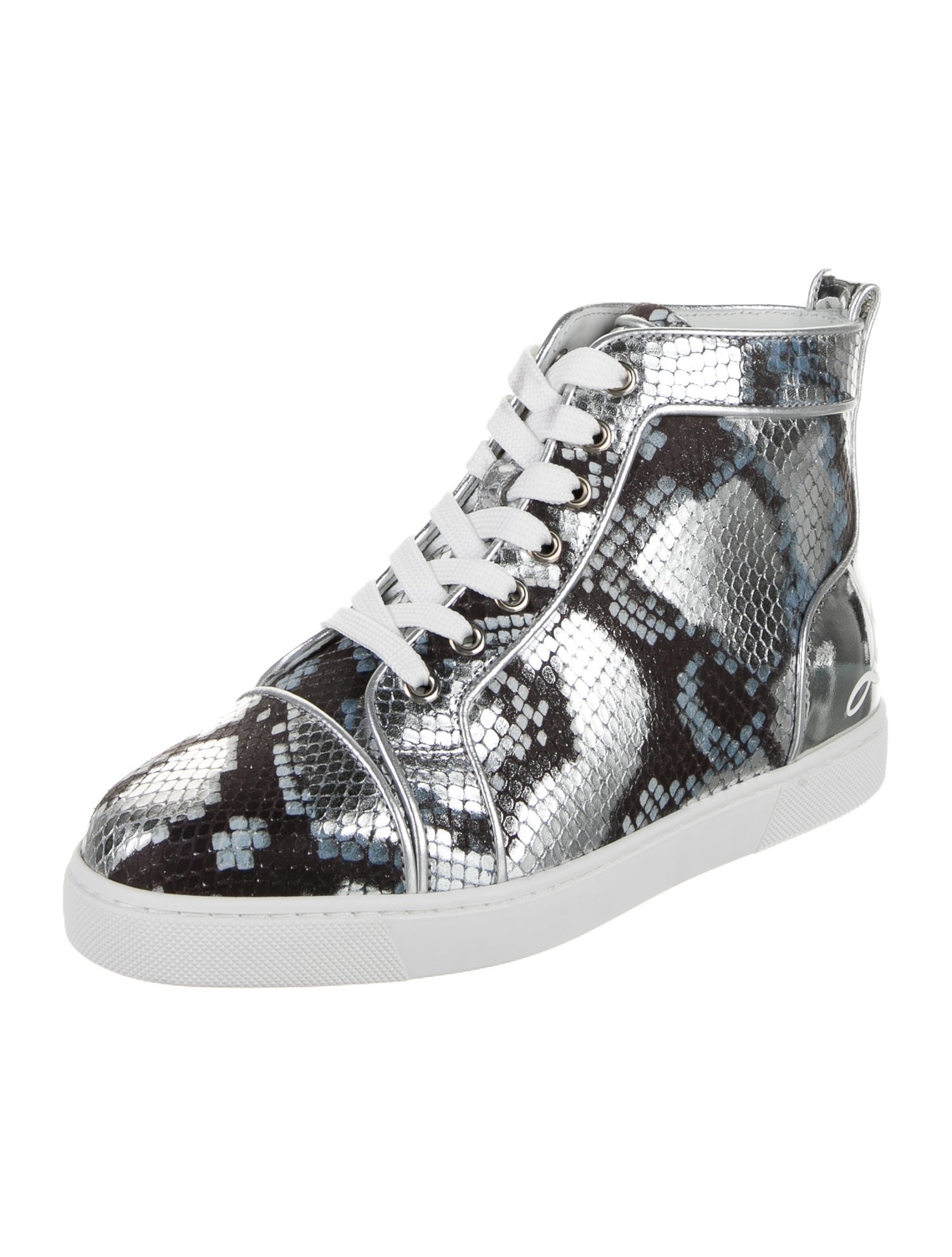 Christian Louboutin Leather Animal Print Sneakers