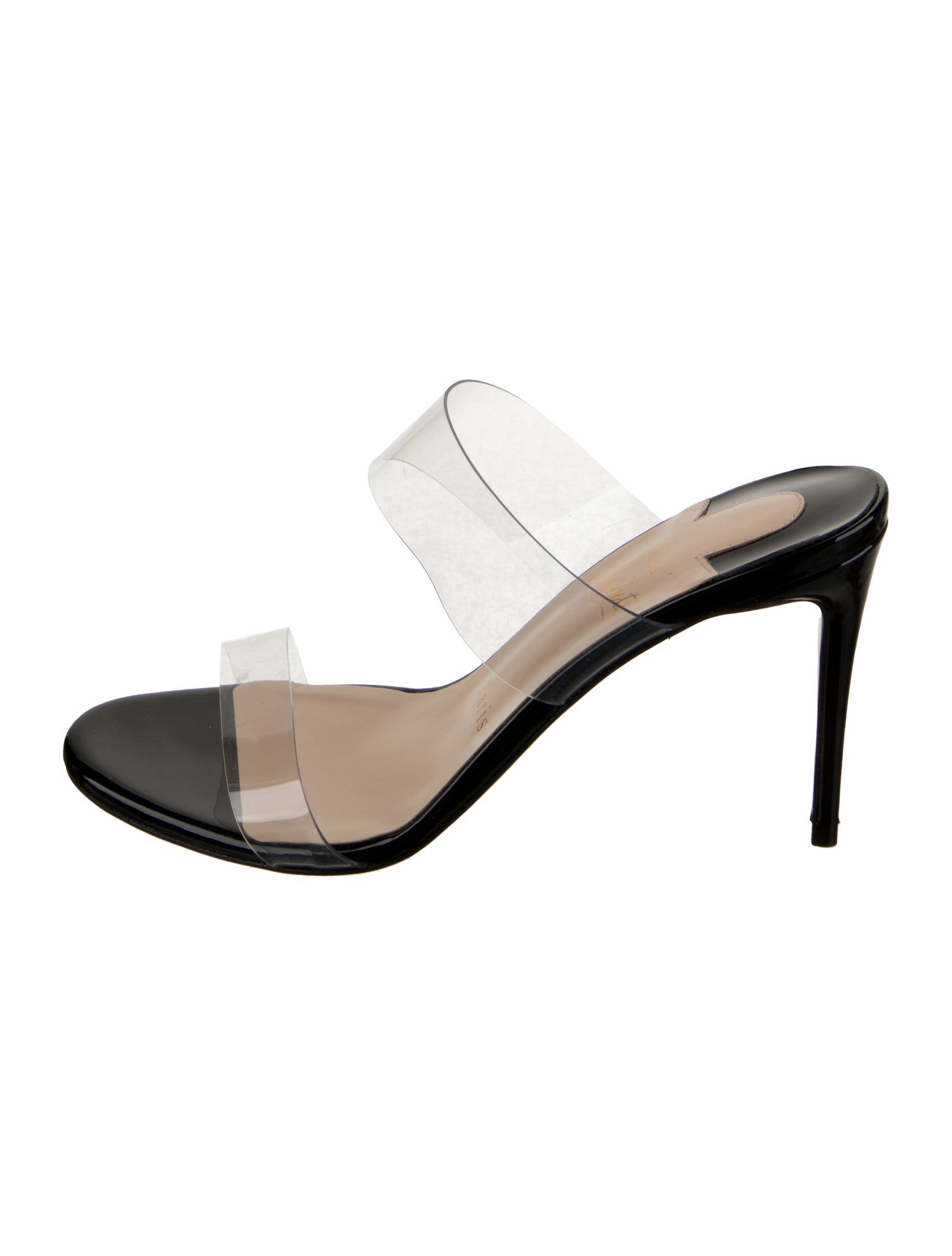 Christian Louboutin PVC Leather Trim Embellishment Slides