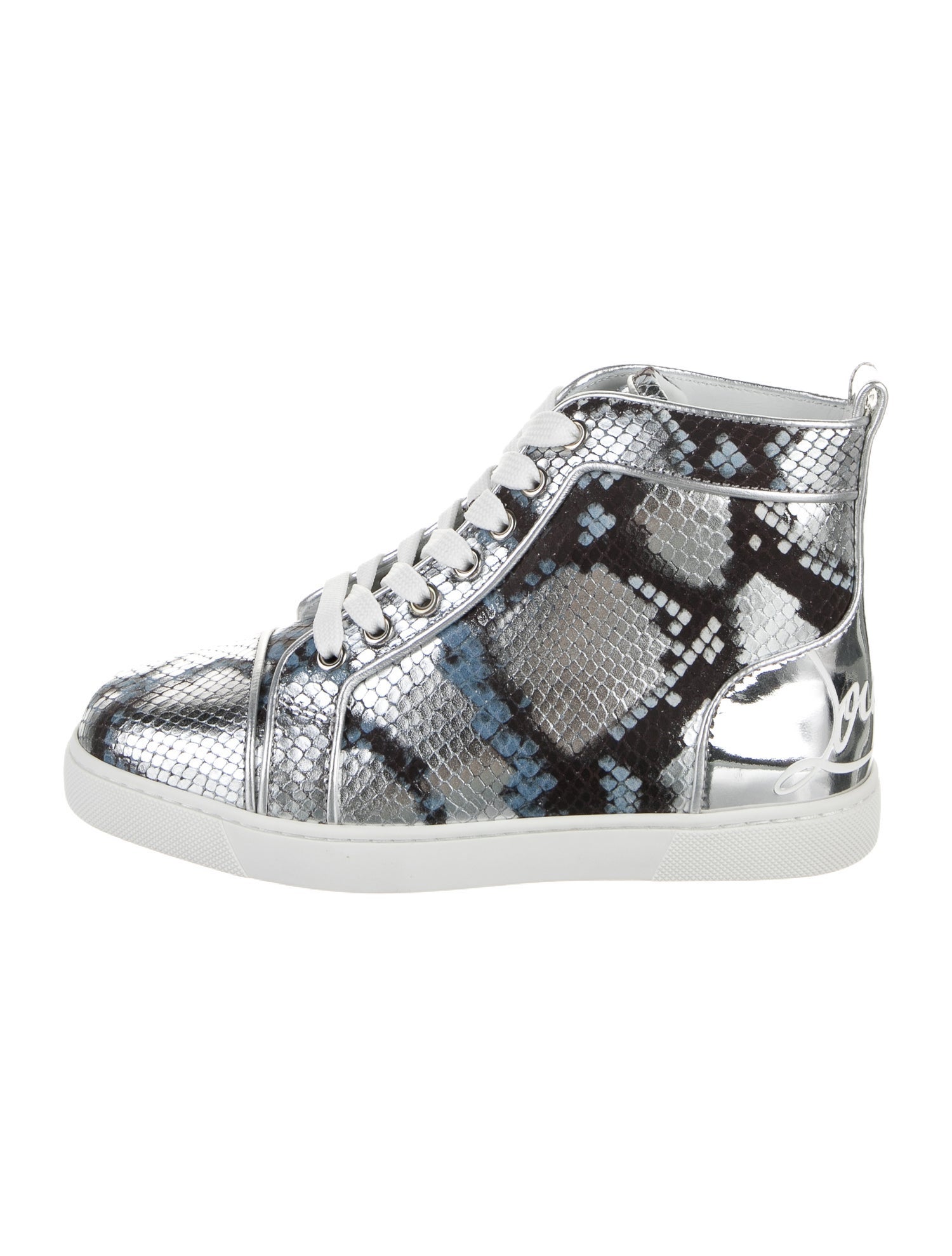 Christian Louboutin Leather Animal Print Sneakers