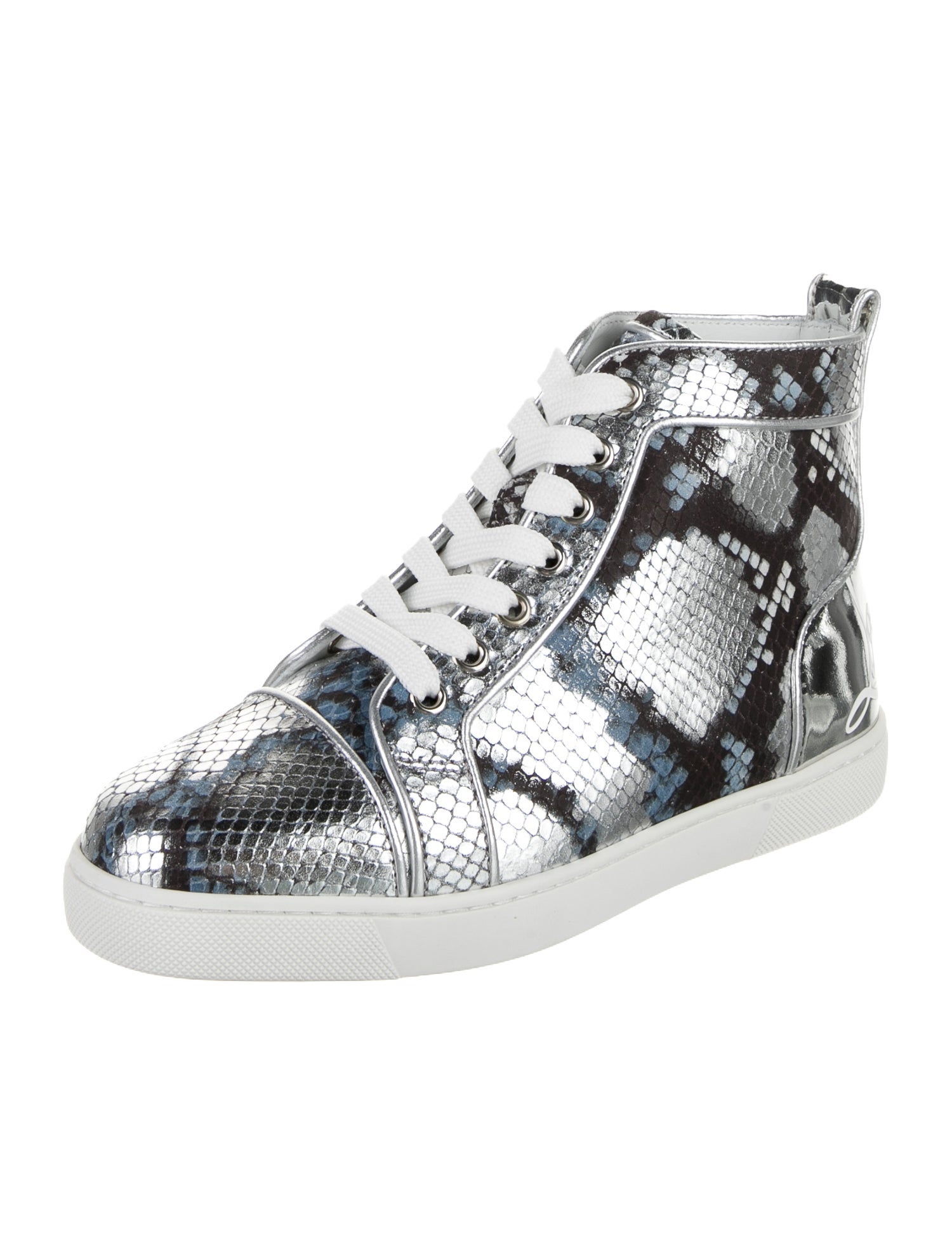 Christian Louboutin Leather Animal Print Sneakers