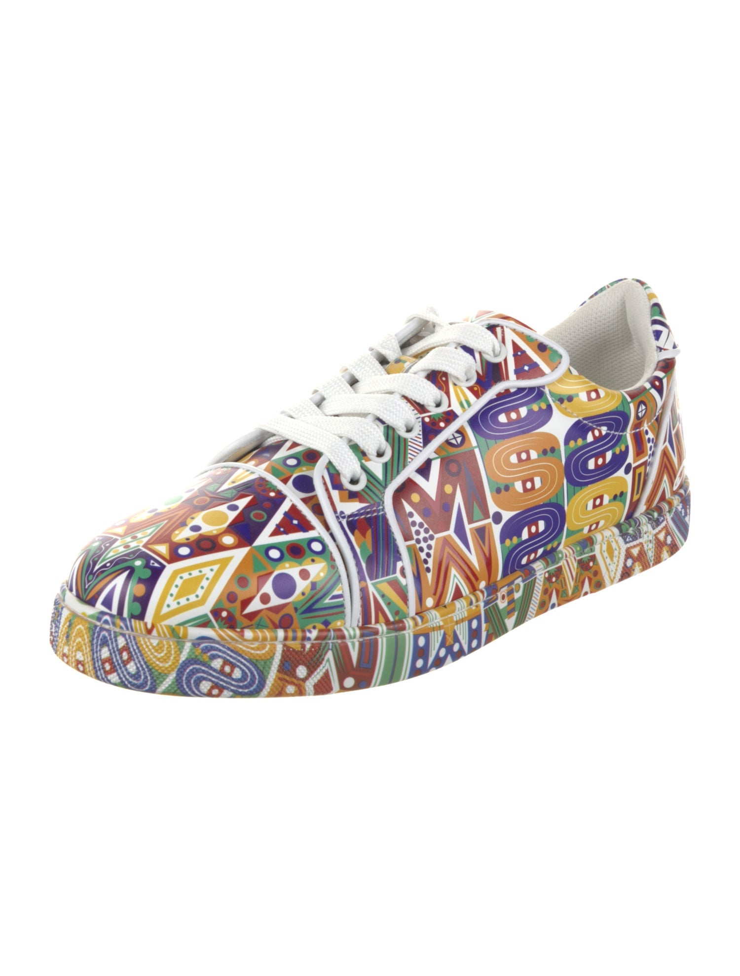 Christian Louboutin Leather Printed Sneakers w/ Tags