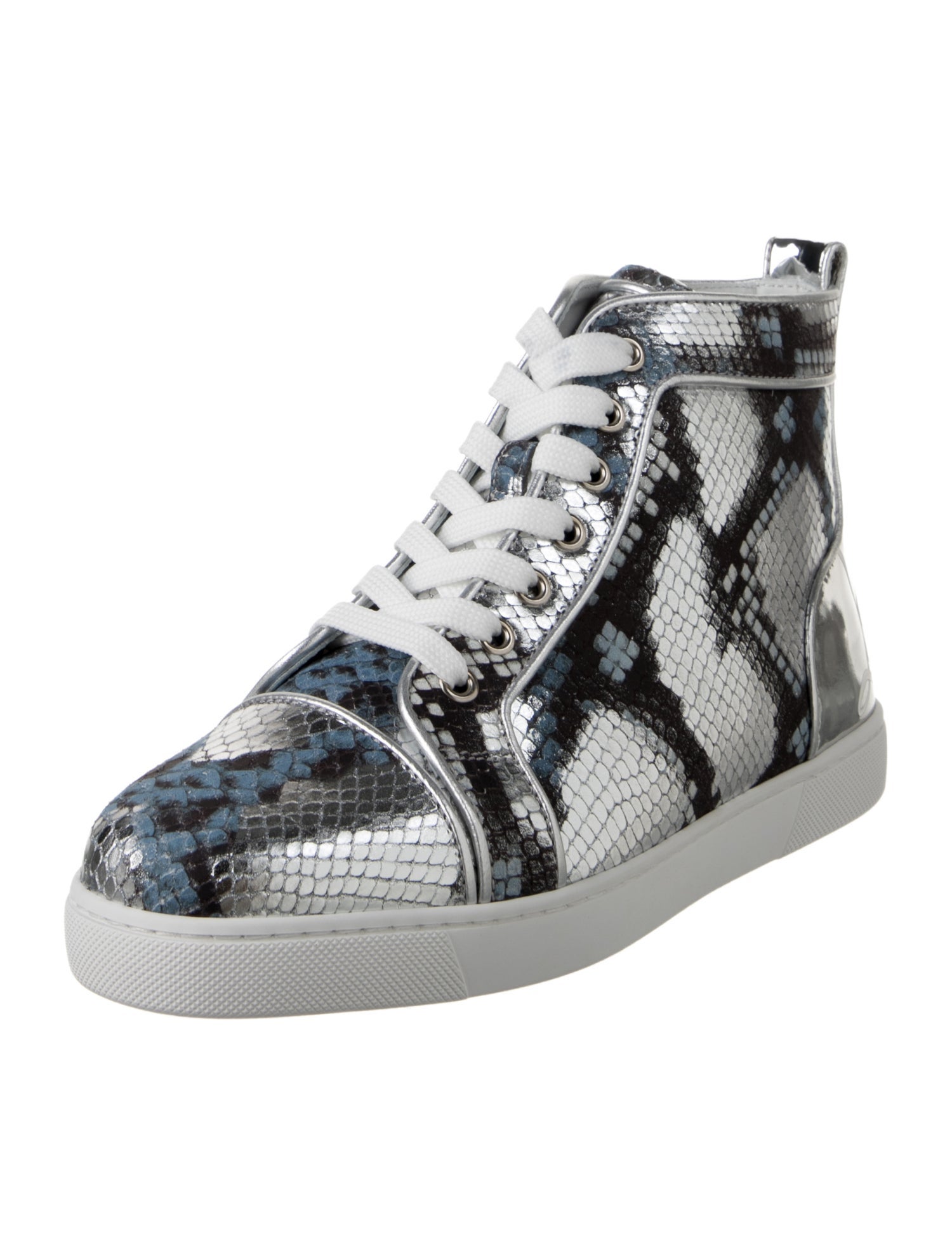Christian Louboutin Leather Animal Print Sneakers