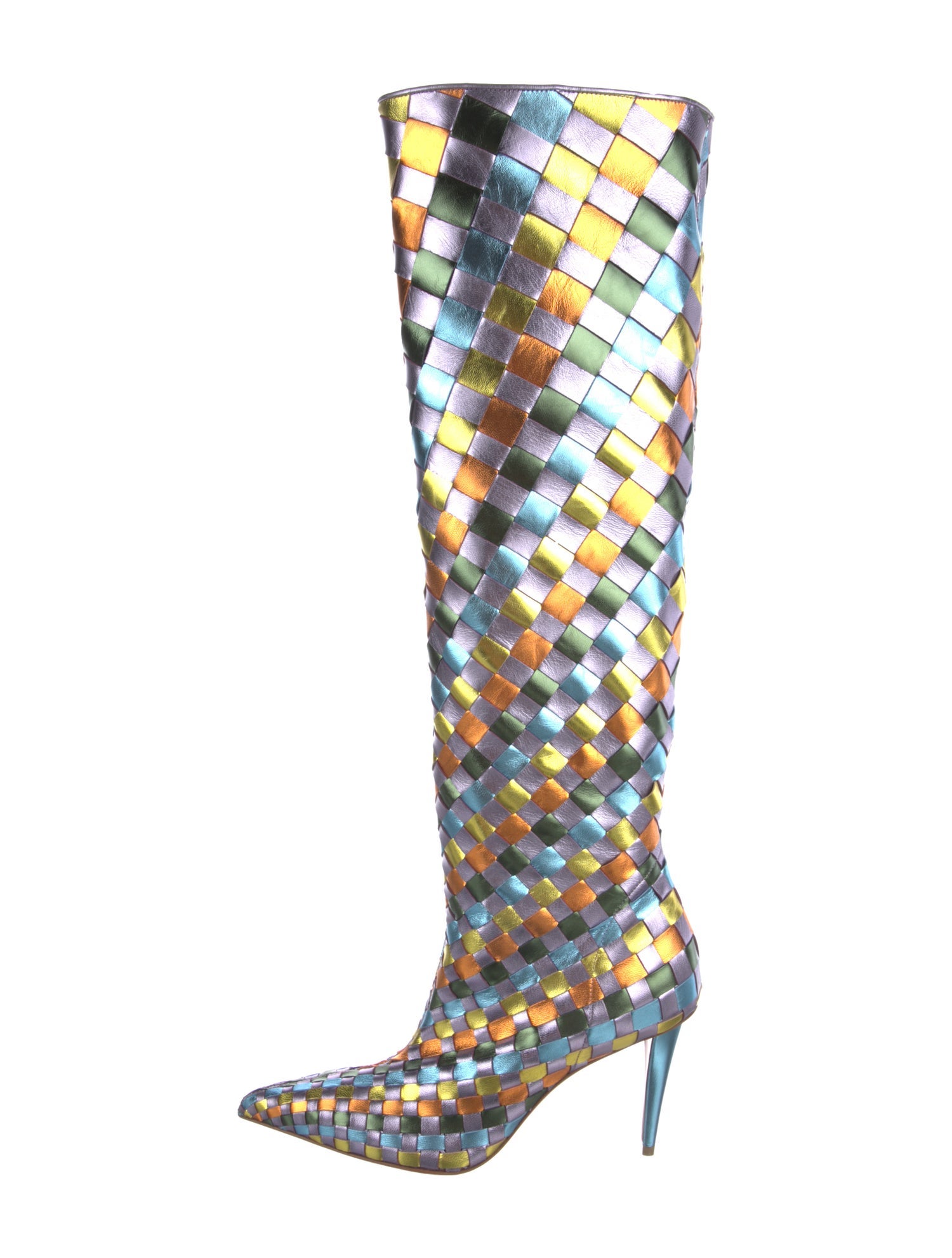 Christian Louboutin Leather Printed Boots