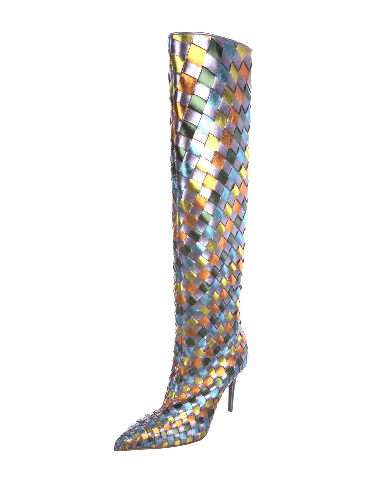 Christian Louboutin Leather Printed Boots