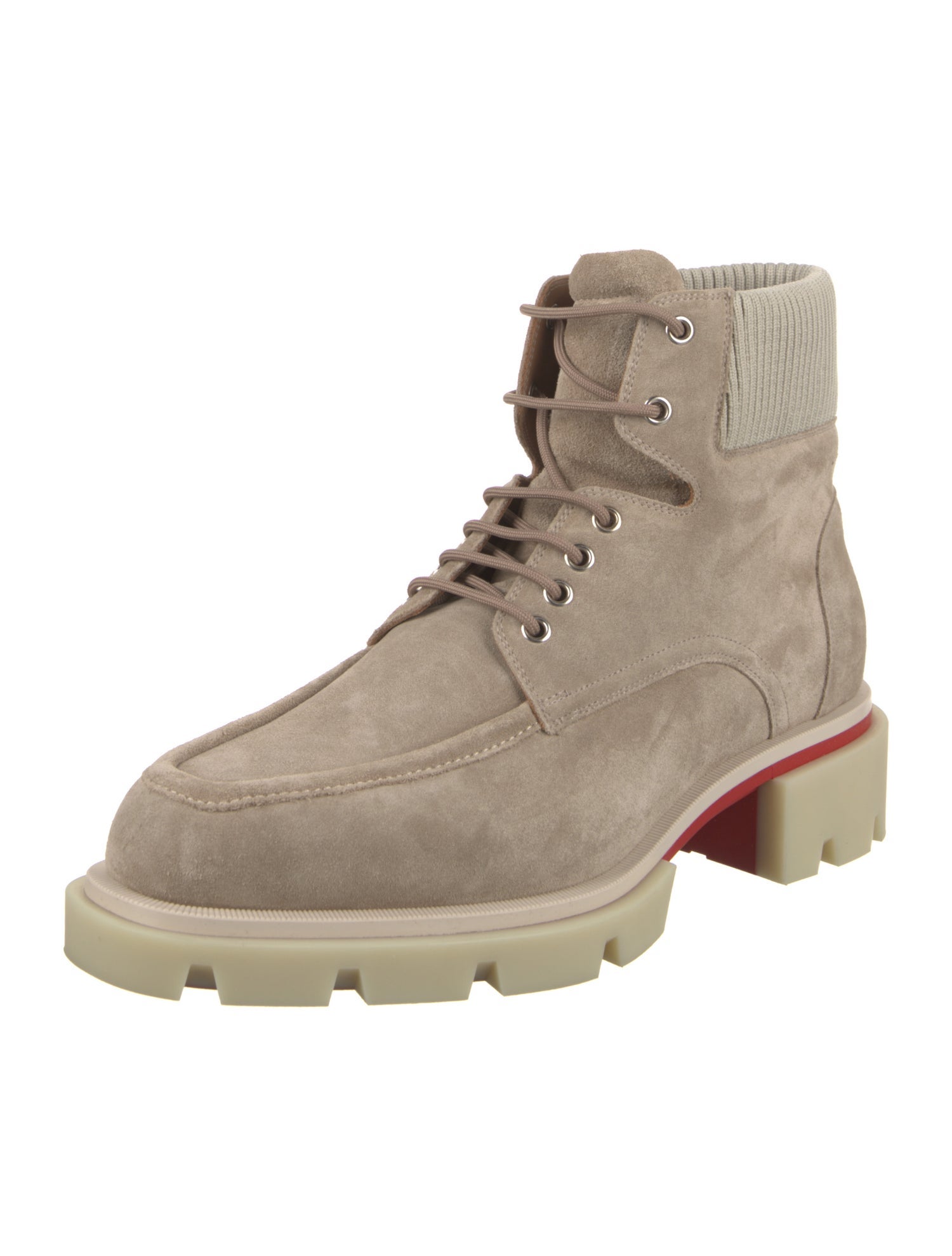 Christian Louboutin Suede Lace-Up Boots