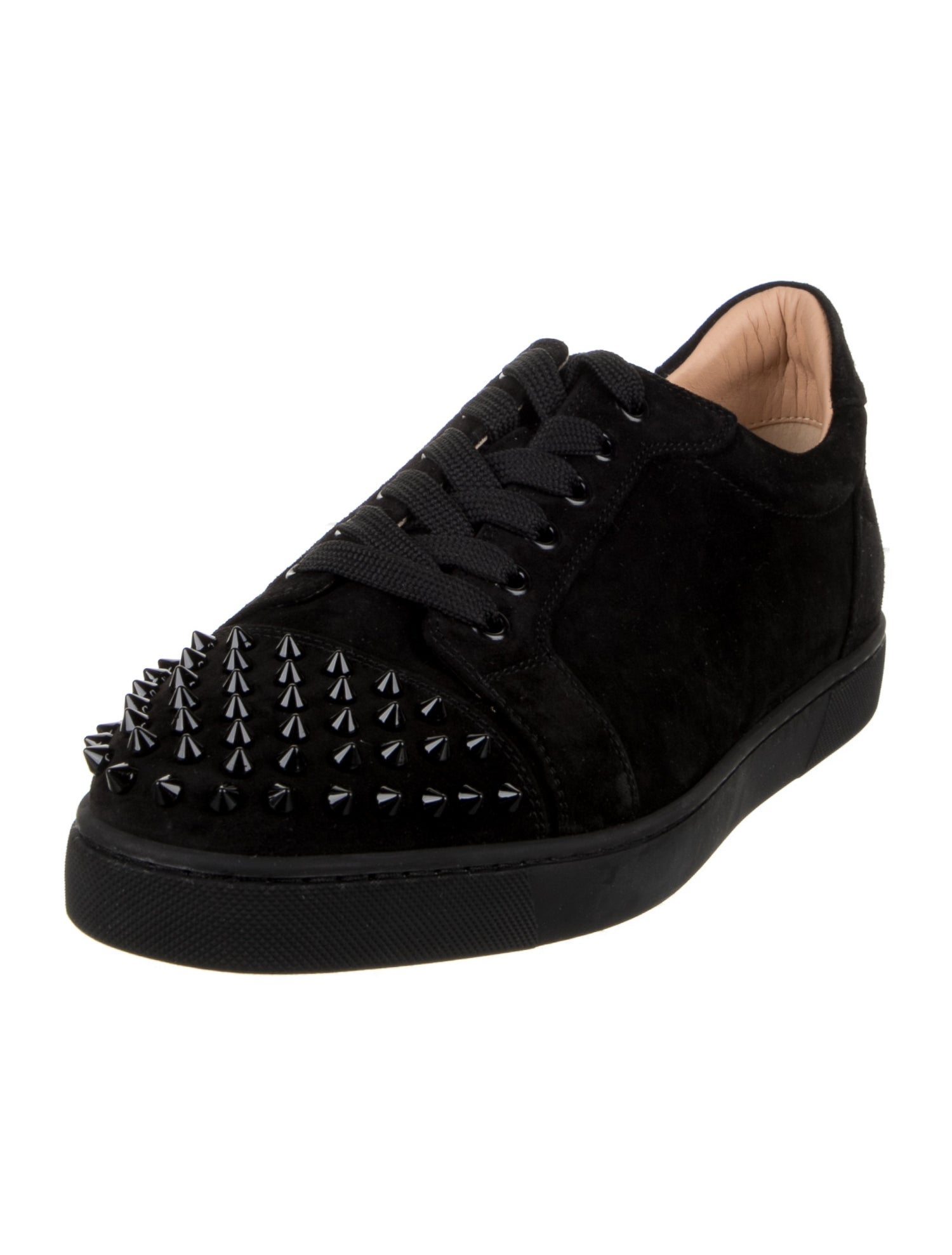 Christian Louboutin Suede Studded Accents Sneakers