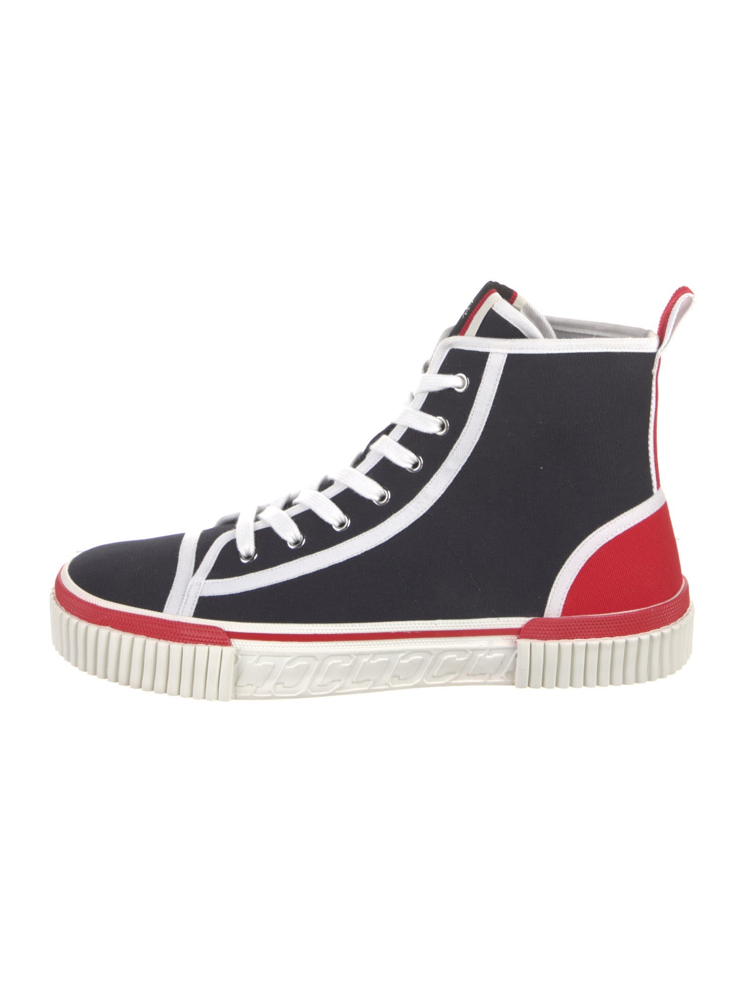 Christian Louboutin Canvas Colorblock Pattern Sneakers