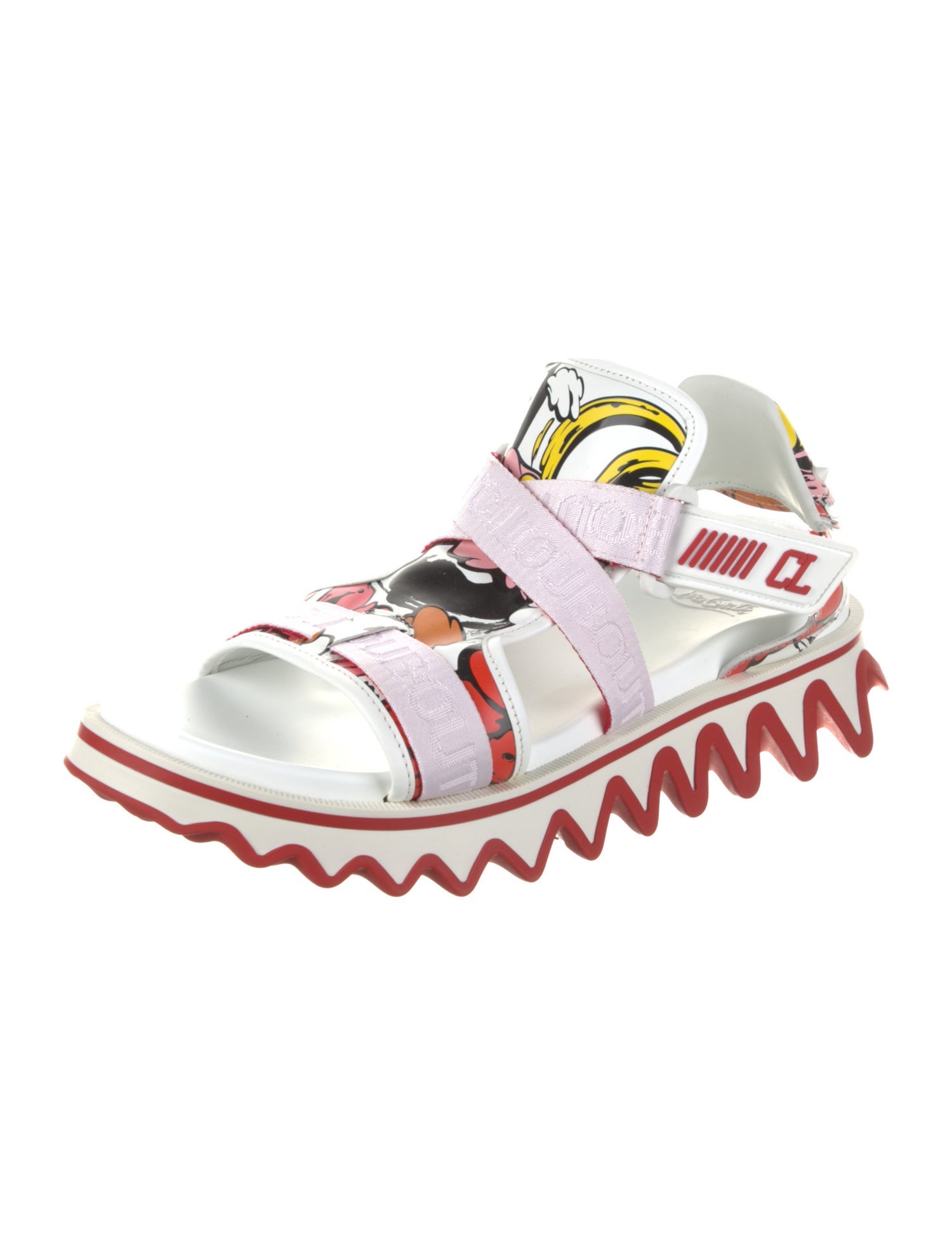 Christian Louboutin Leather Printed Sandals